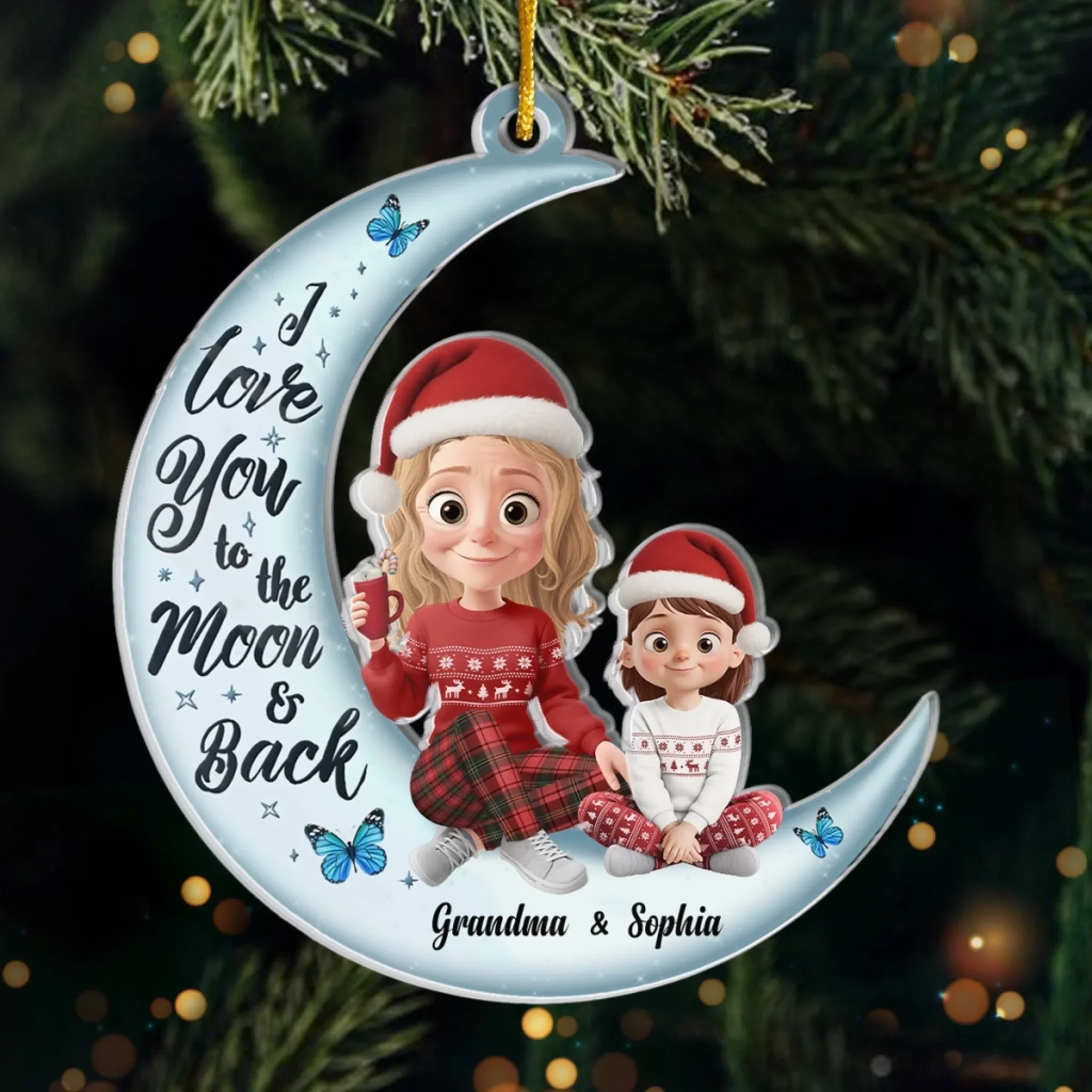 Custom Acrylic Ornament - Personalized Christmas Birthday Gifts For Mom, Grandma - Making Memories This Season - Robaser