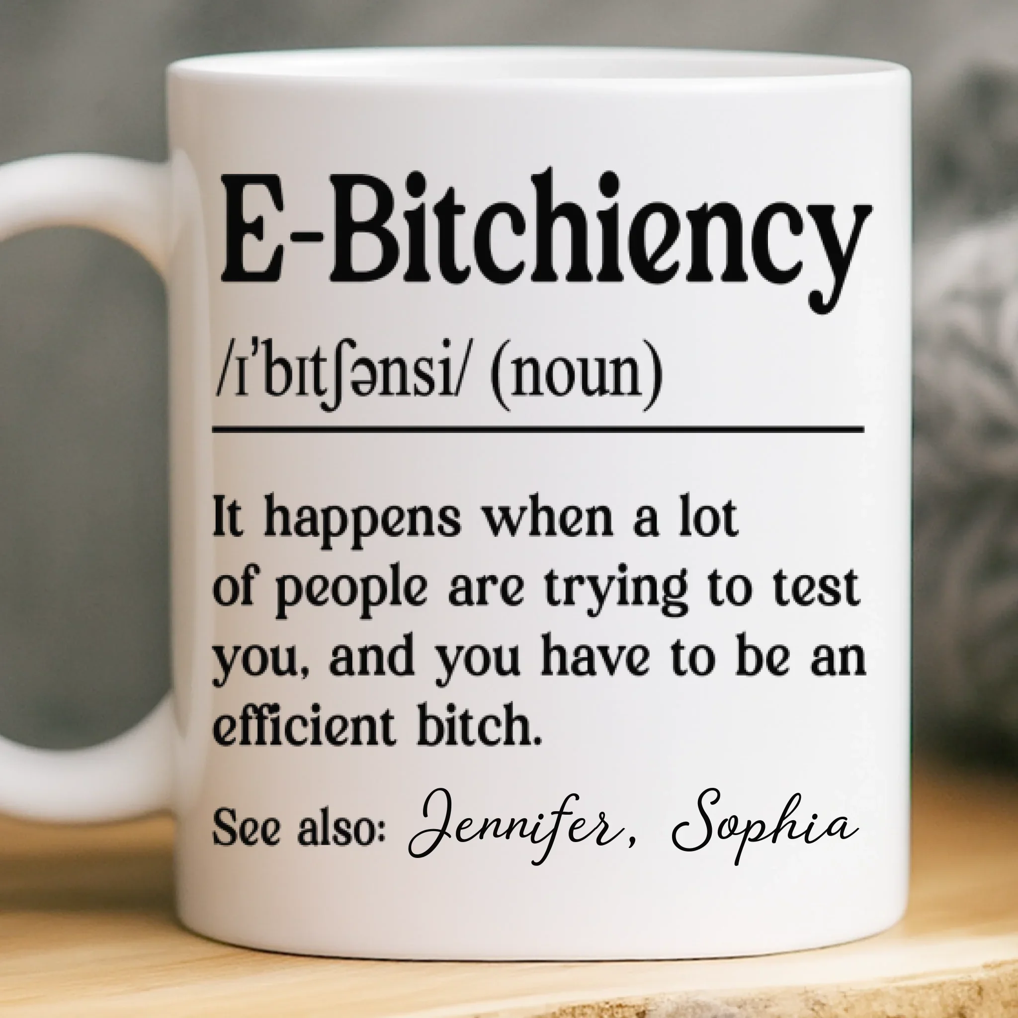 Custom Mug - Personalized Birthday Gifts For Coworker, Work Bestie - Money Earned By A Woman - Robaser