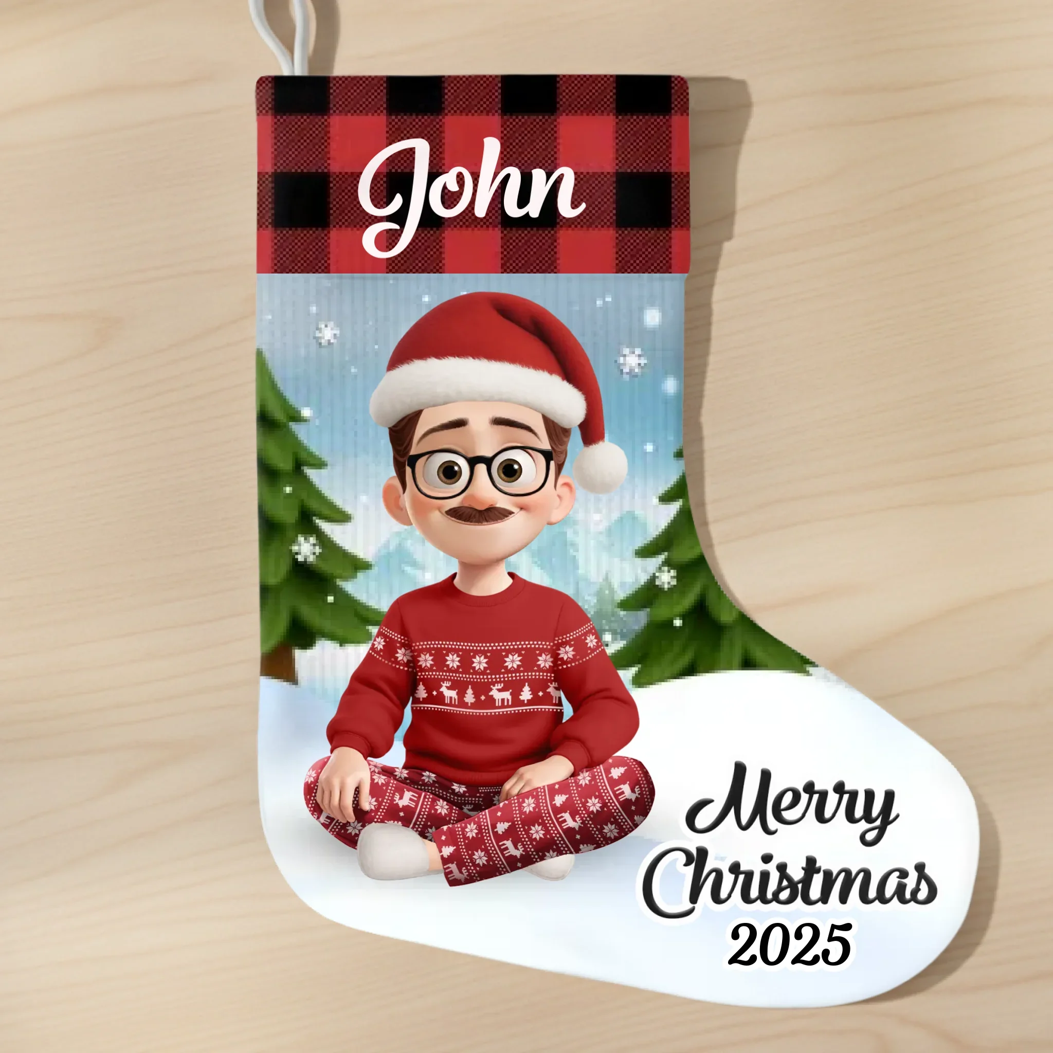 Custom Christmas Stocking - Personalized Christmas Birthday Gifts For Family, Dog Cat Lovers - Home Is Where The Stockings Hang - Robaser