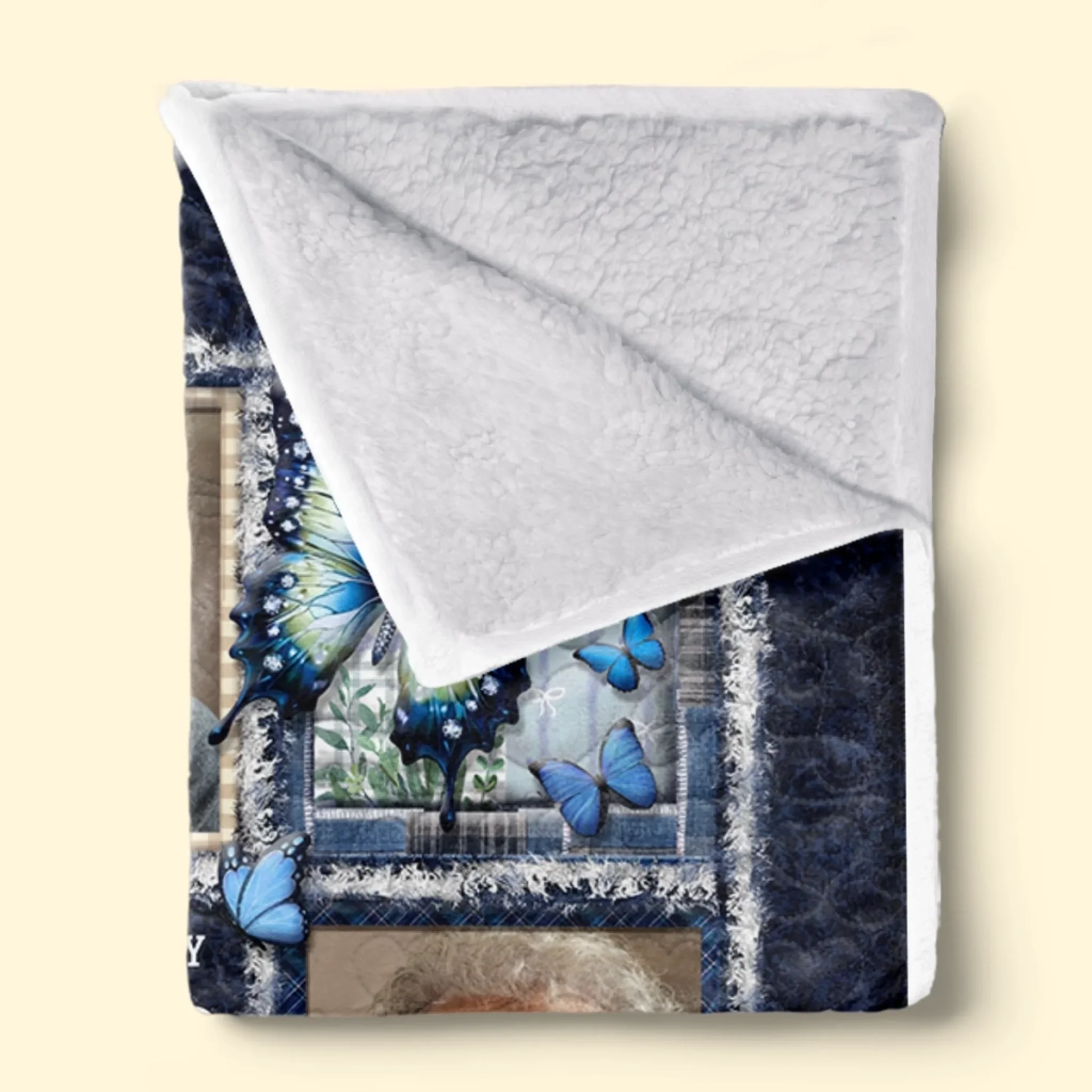 Custom Photo Blanket - Personalized Christmas Memorial Sympathy Gifts For Loss Of Mom, Dad - Love Lives Beyond The Years - Robaser