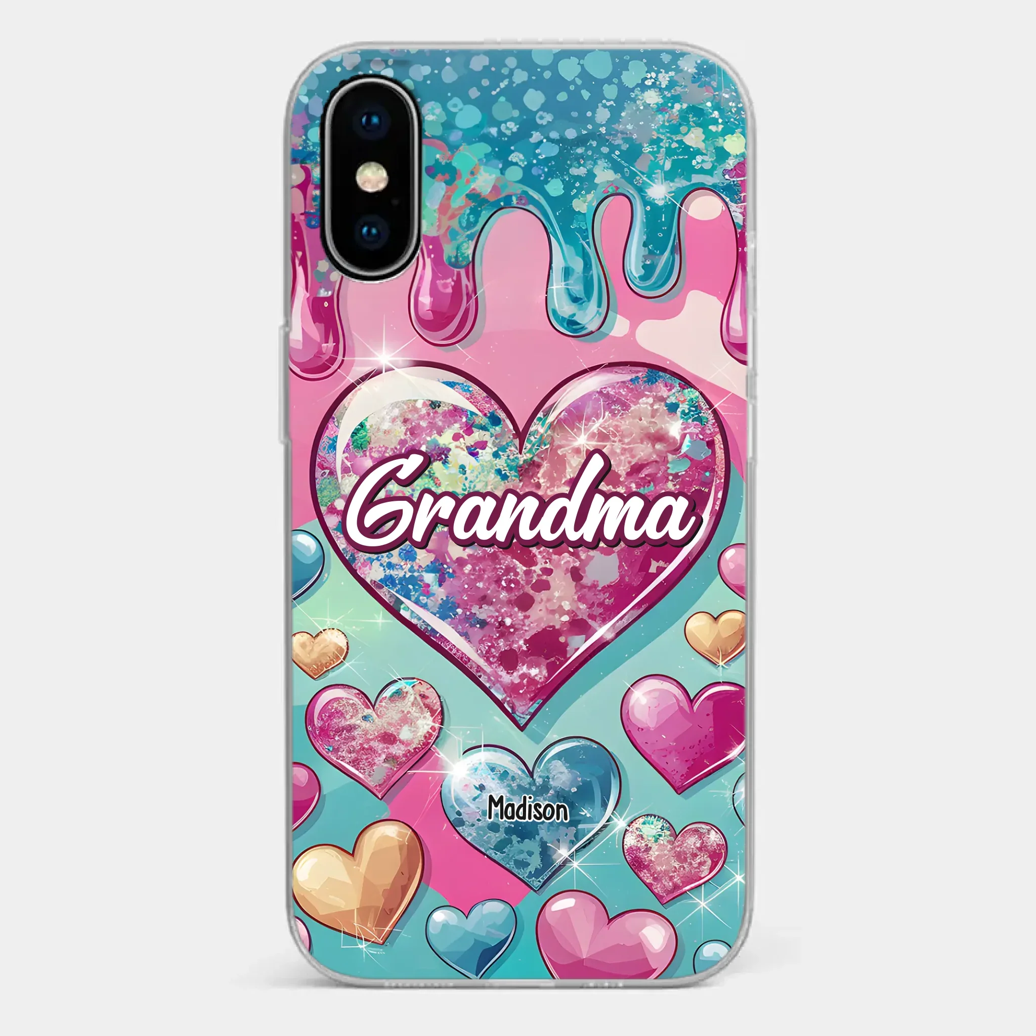 A Grandmother  s Heart Holds Forever Love - Family Personalized Custom 3D Inflated Effect Printed Clear Phone Case - Gift For Mom, Grandma - Robaser