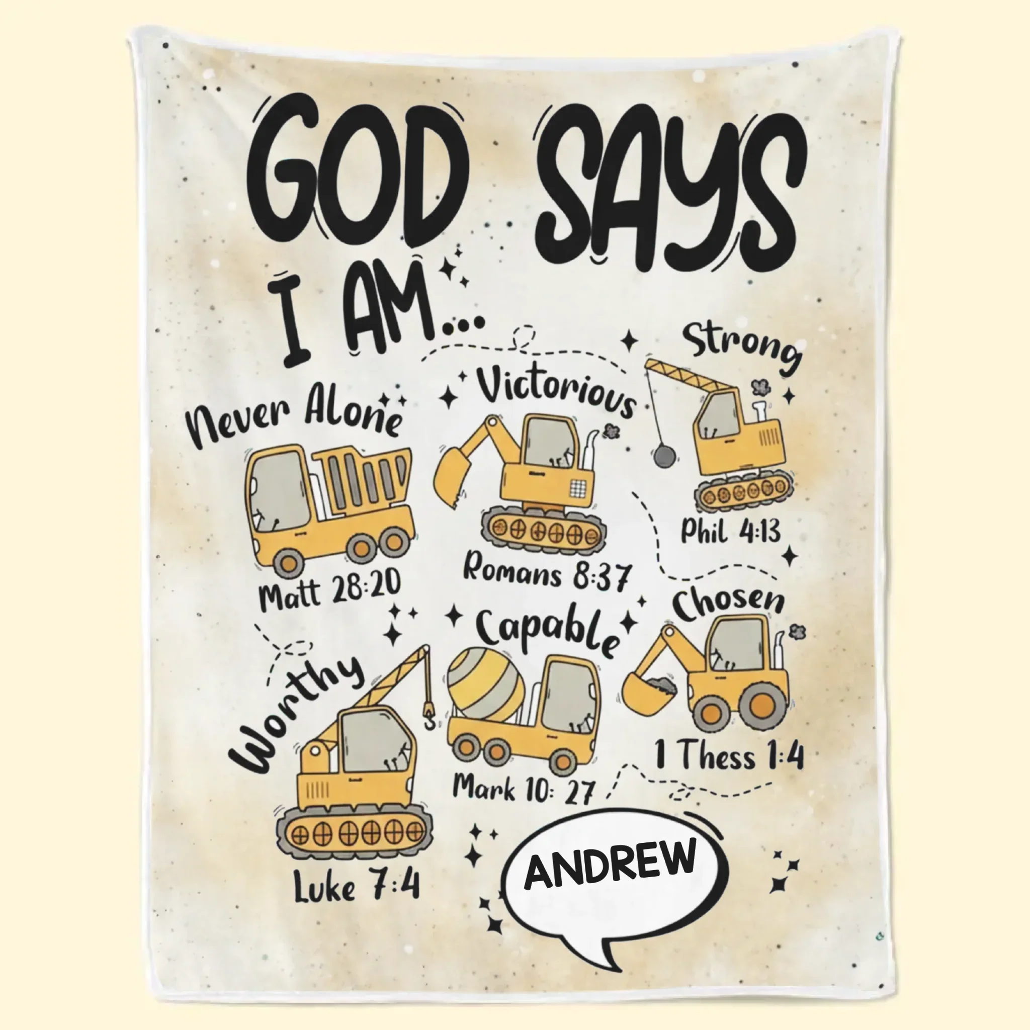 Custom Blanket - Personalized Birthday Gifts For Kids - God Says I Am Truly Loved - Robaser