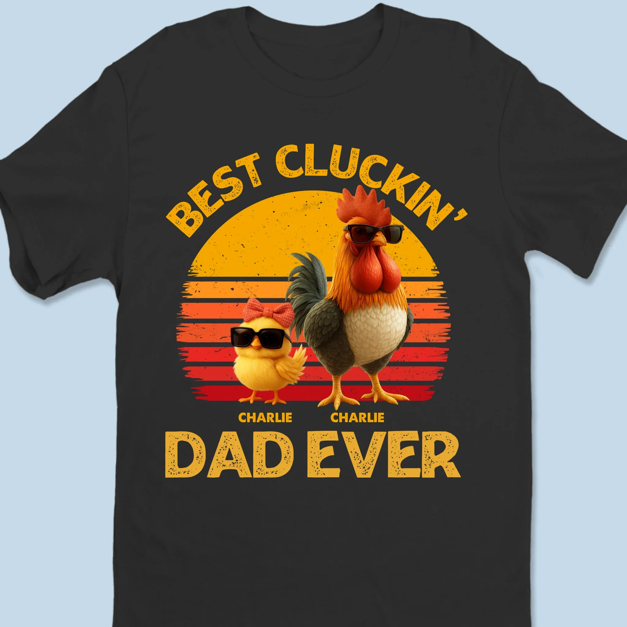 Best Cluckin' Dad Ever - Family Personalized Custom Unisex T-shirt, Premium T-shirt, Hoodie - Father's Day, Gift For Dad, Grandpa - Robaser