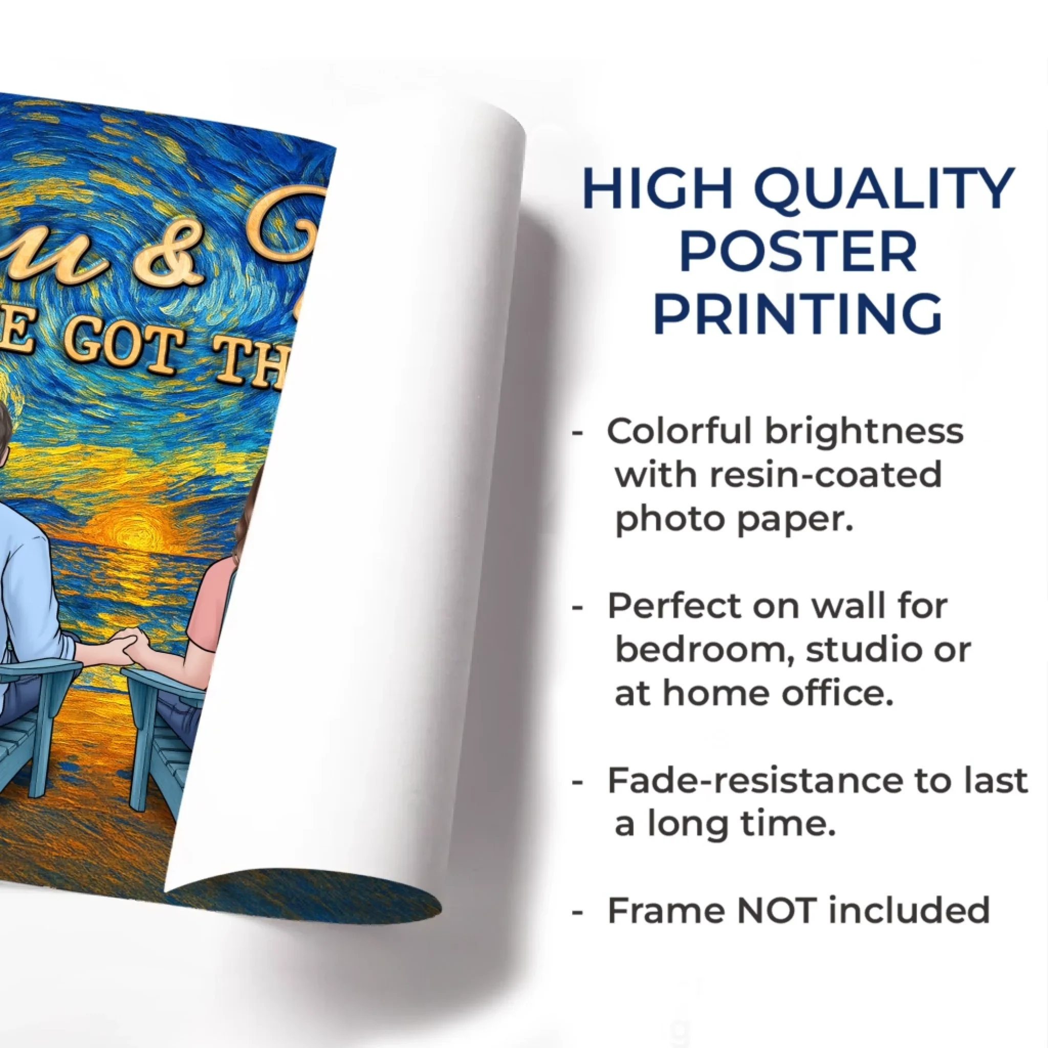 Custom Horizontal Poster - Personalized Anniversary Wedding Gifts For Husband And Wife, Him And Her - Still My Favorite View - Robaser