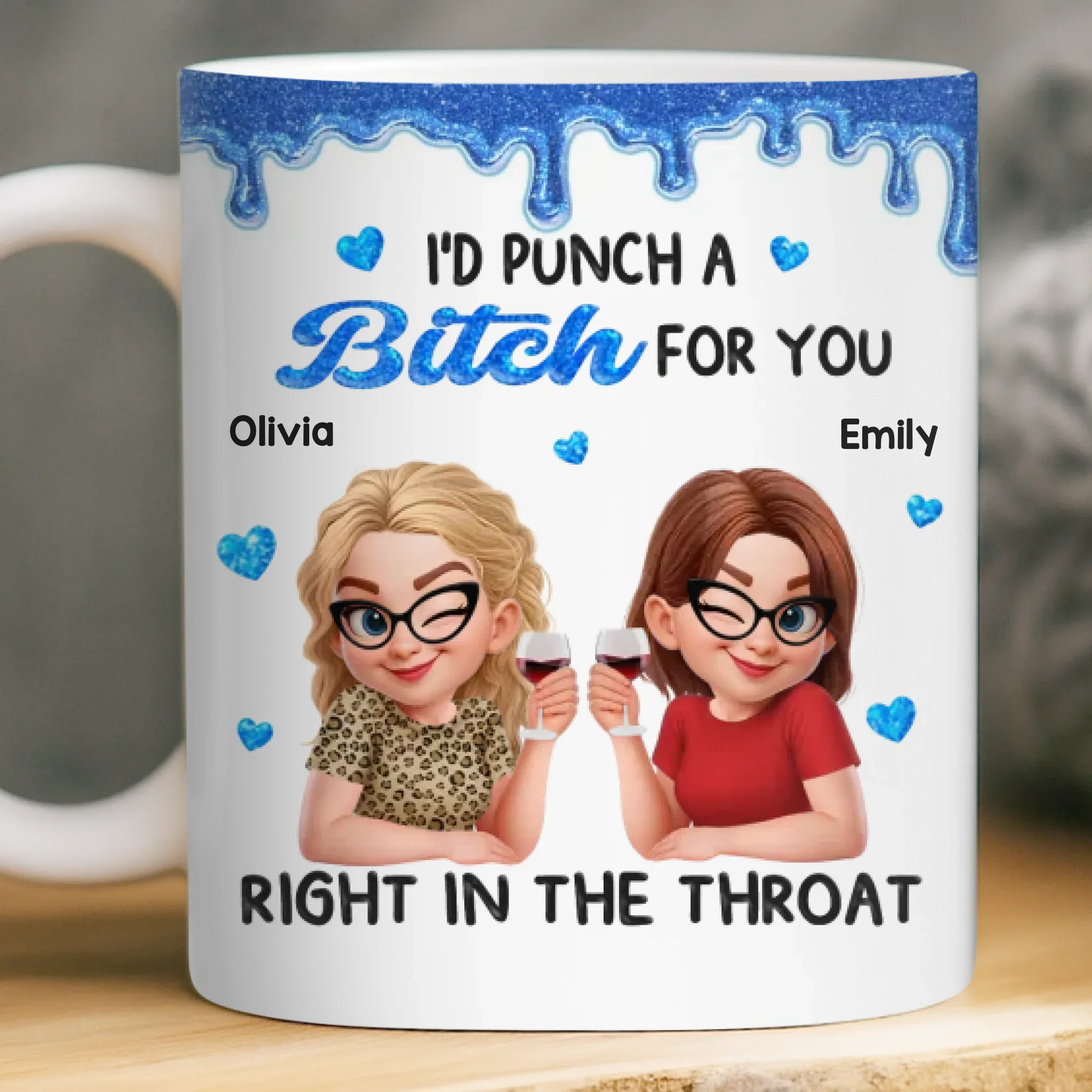 Custom Mug - Personalized Best Friend Birthday Gifts For Women, Besties, Sisters, BFF - Together Through Every Chapter - Robaser