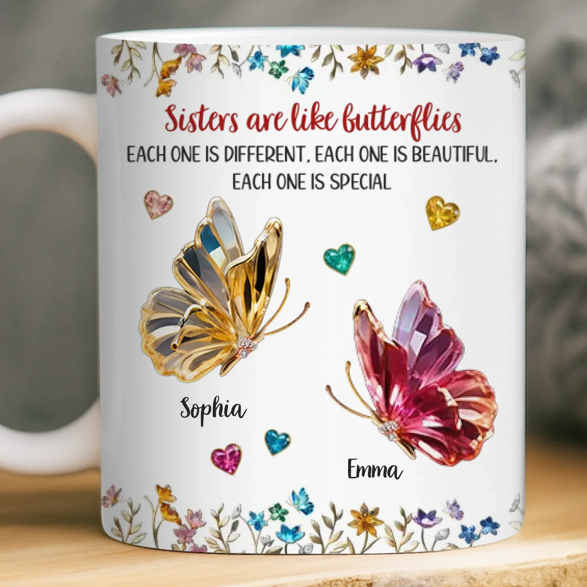 Custom Mug - Personalized Best Friend Birthday Gifts For Women, Besties, Sisters, BFF - Stay Soft Shine Bright - Robaser