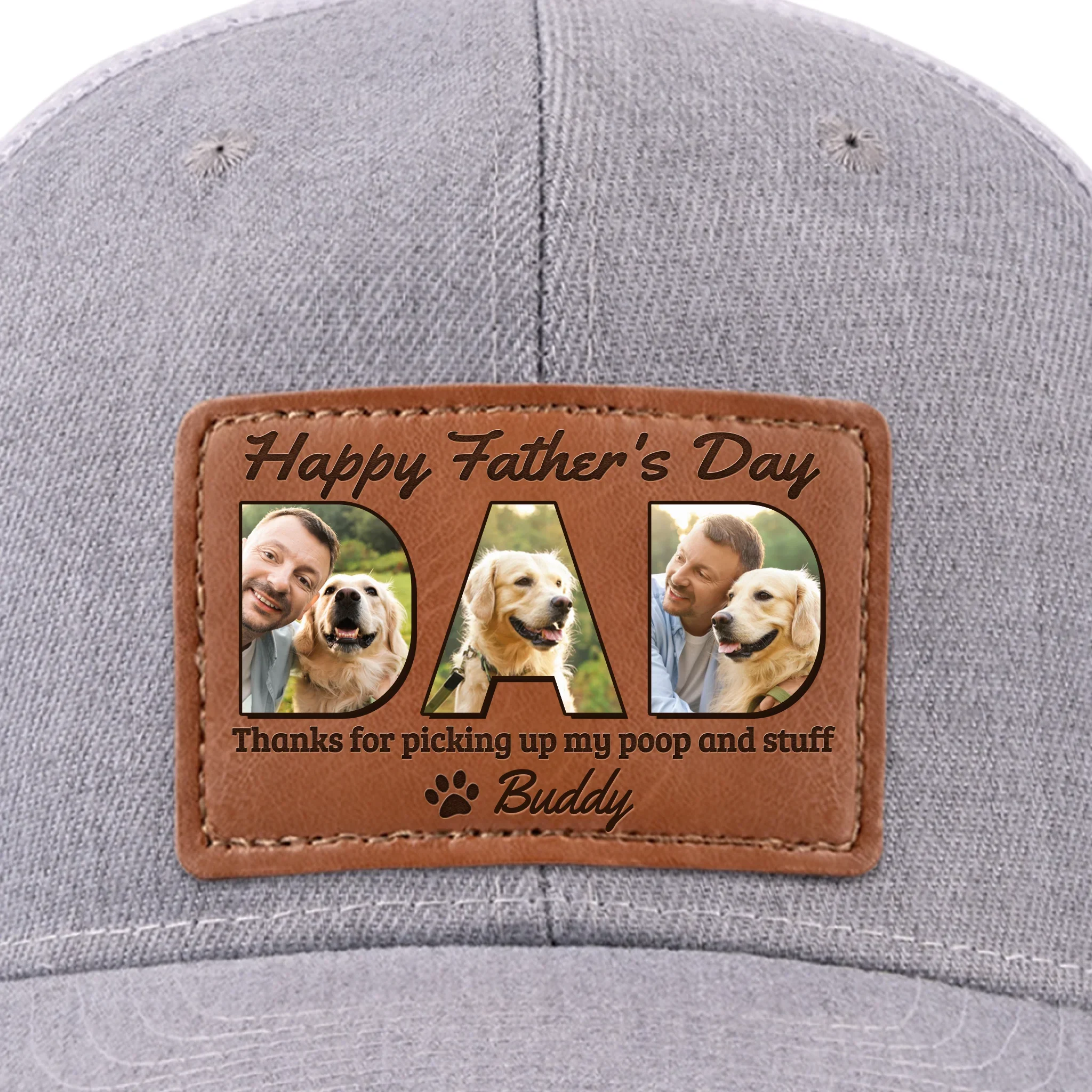 Custom Photo Thanks For Loving Me At My Messiest - Dog & Cat Personalized Custom Leather Patch Hat - Father's Day, Gift For Pet Owners, Pet Lovers - Robaser