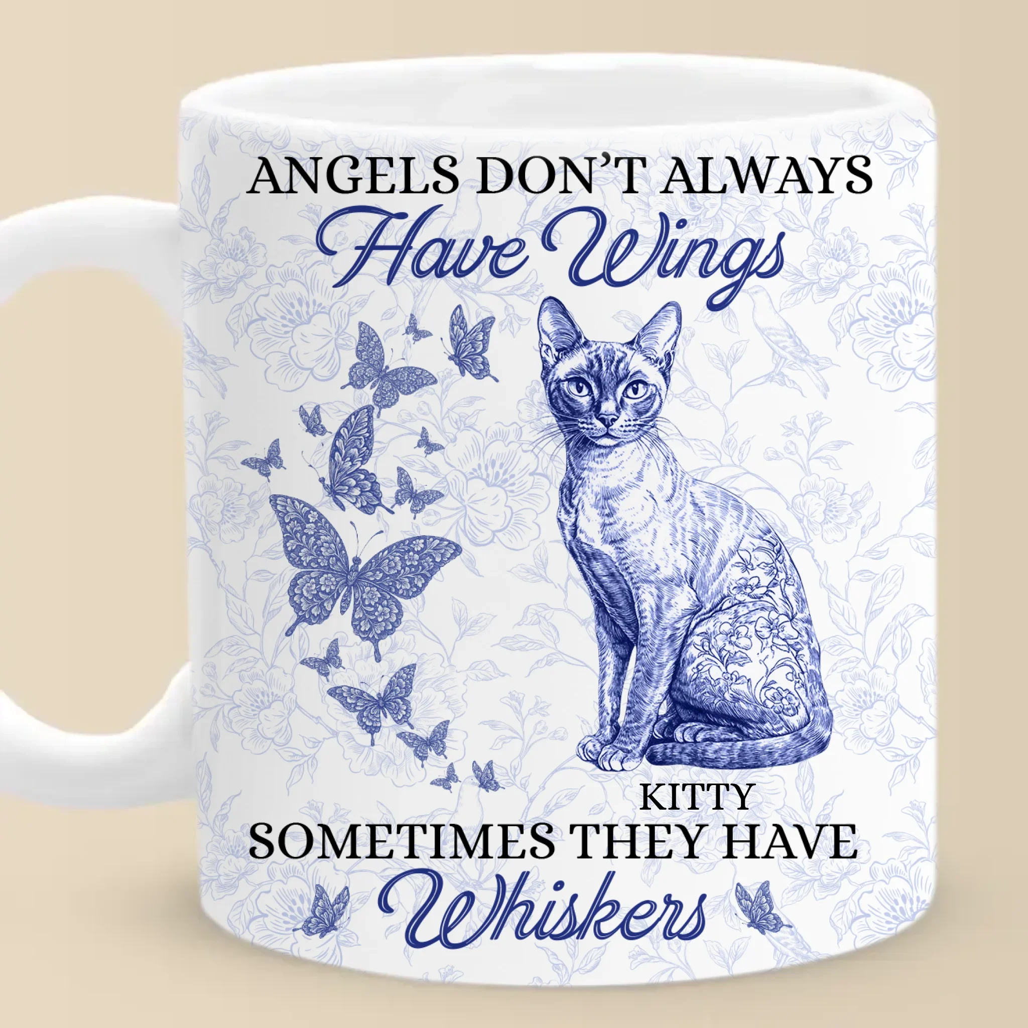 Some Angels Choose Fur Over Wings - Memorial Personalized Custom Mug - Sympathy Gift For Pet Owners, Pet Lovers - Robaser
