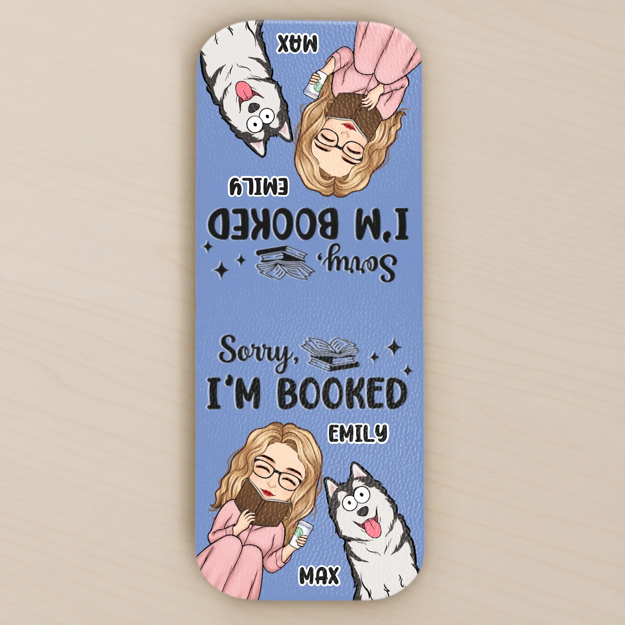 Custom Leather Magnetic Bookmark - Personalized  Bookish Gifts For Book Lovers, Bookworms, Dog Dad And Mom - Paws Off My Page - Robaser