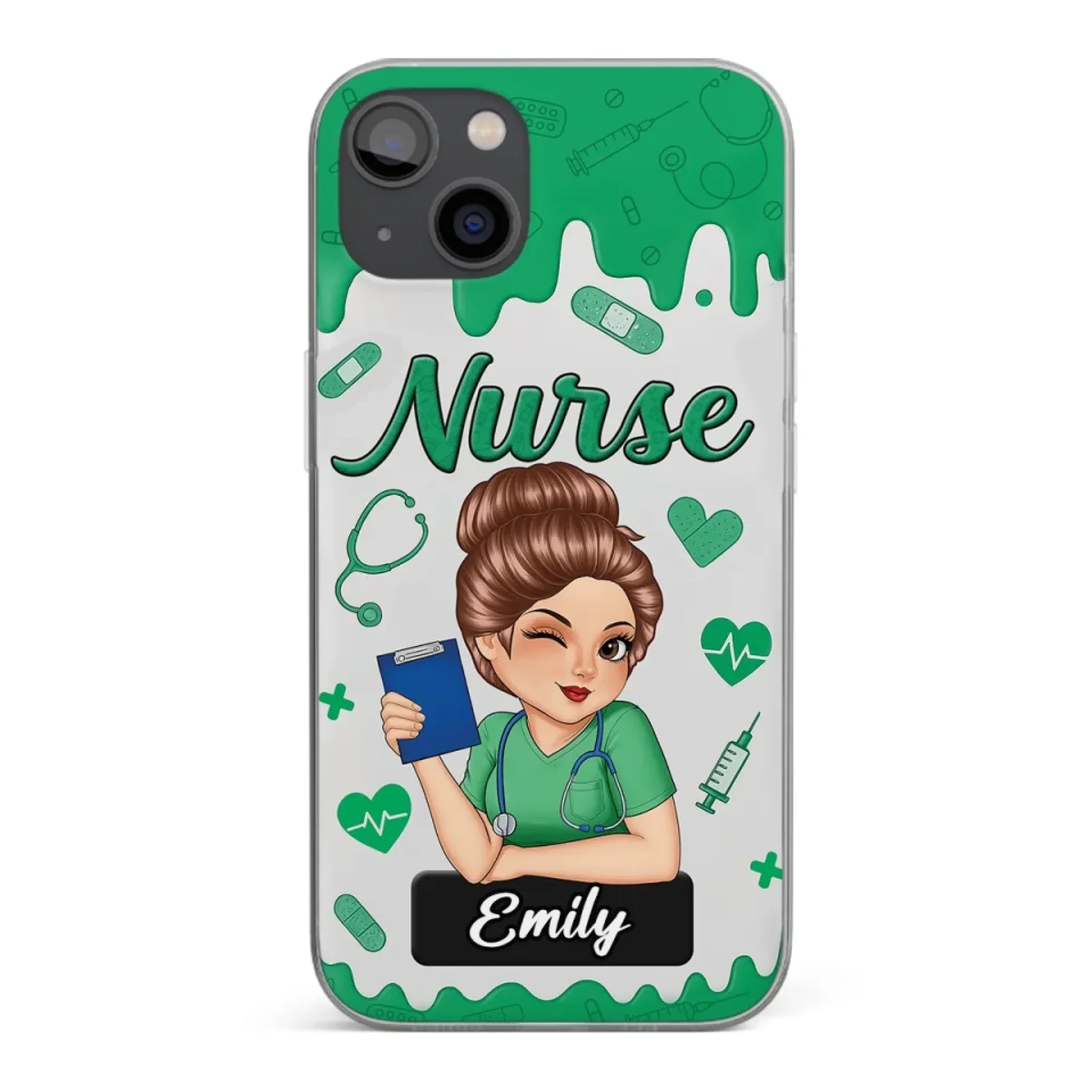 Born To Care, Trained To Heal - Nurse Personalized Custom Clear Phone Case - Appreciation, Thank You Gift, Nurse Life, Doctor Life - Robaser