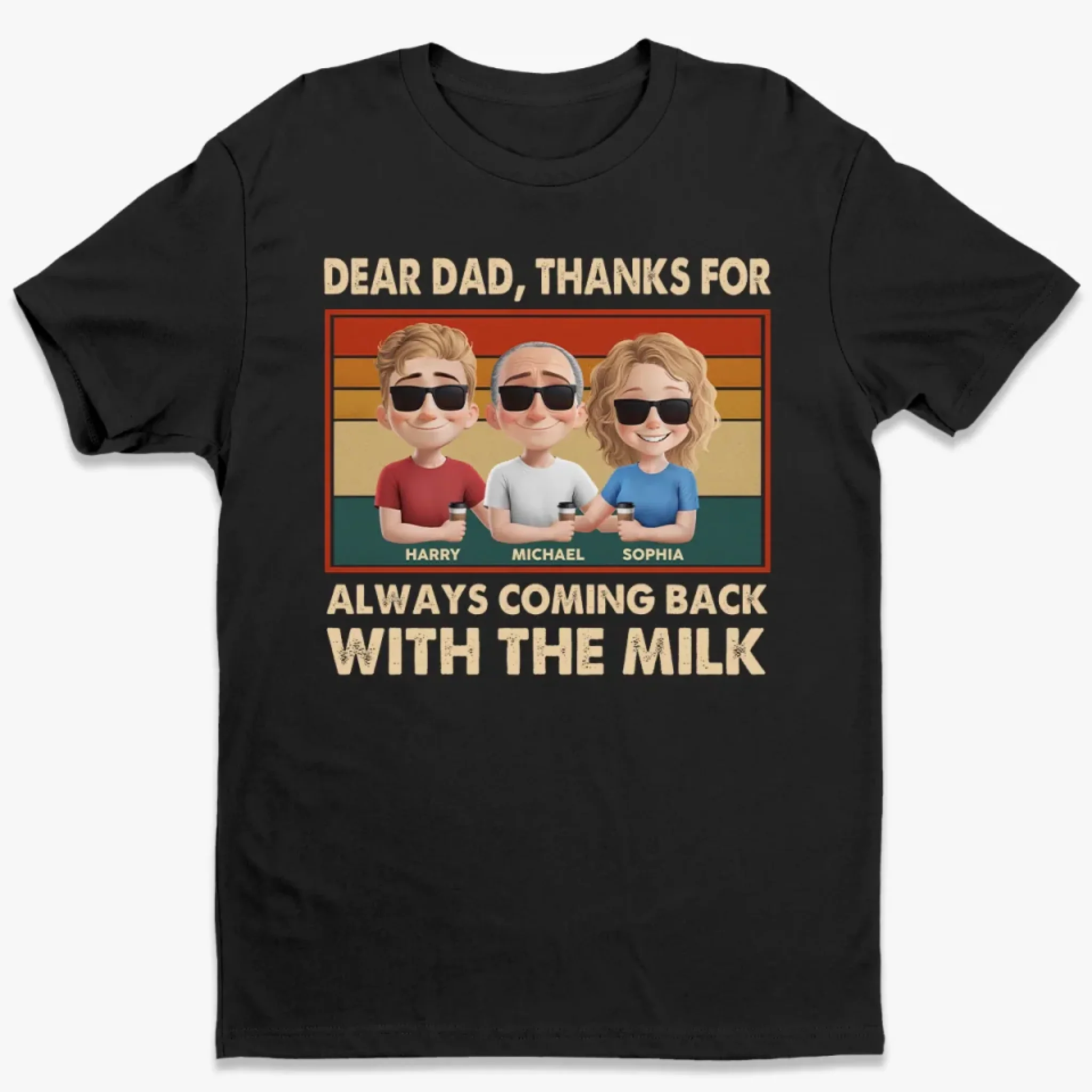 Thanks For Choosing Love And Lactose - Family Personalized Custom Unisex T-shirt, Premium T-shirt, Hoodie - Father's Day, Gift For Dad, Grandpa - Robaser