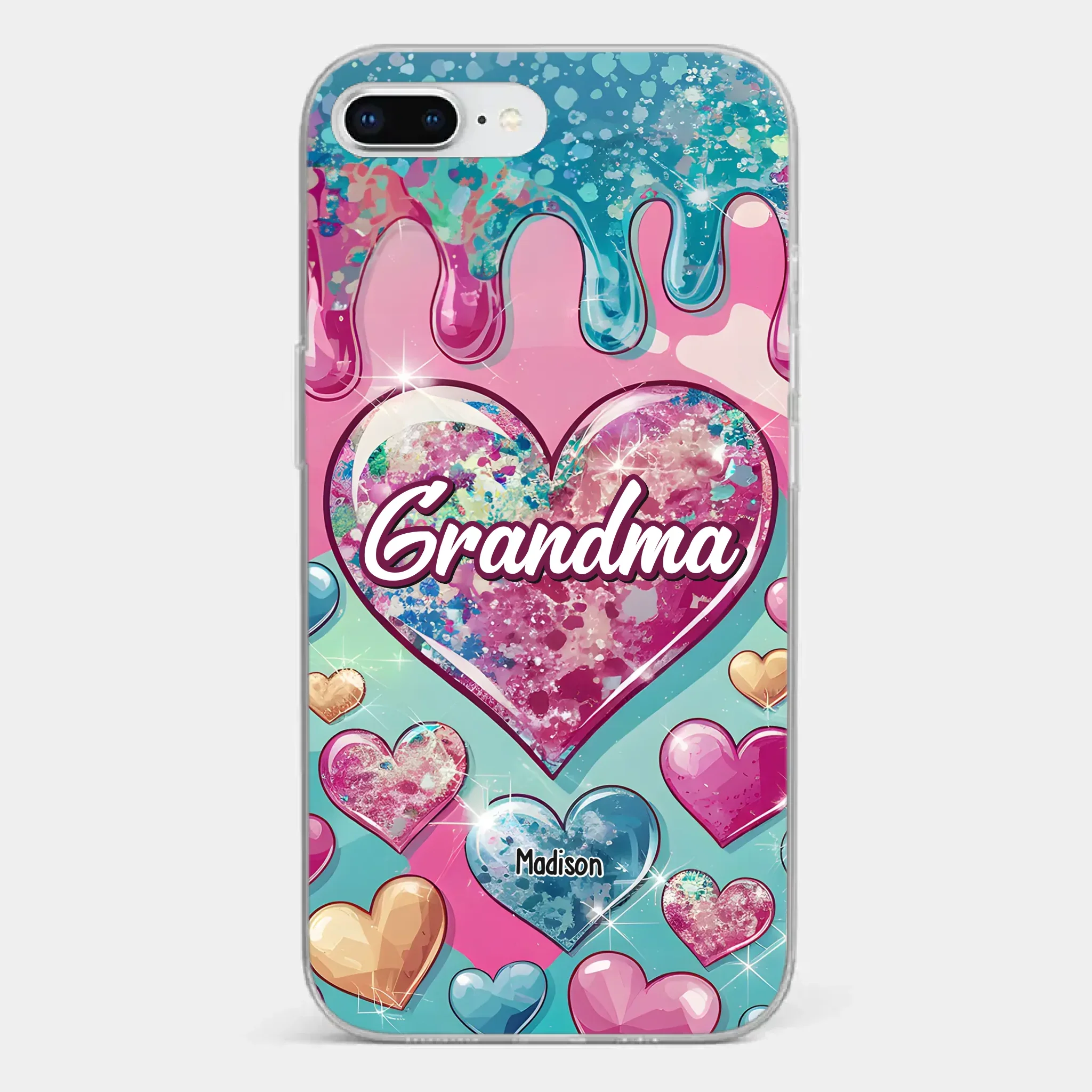 A Grandmother  s Heart Holds Forever Love - Family Personalized Custom 3D Inflated Effect Printed Clear Phone Case - Gift For Mom, Grandma - Robaser