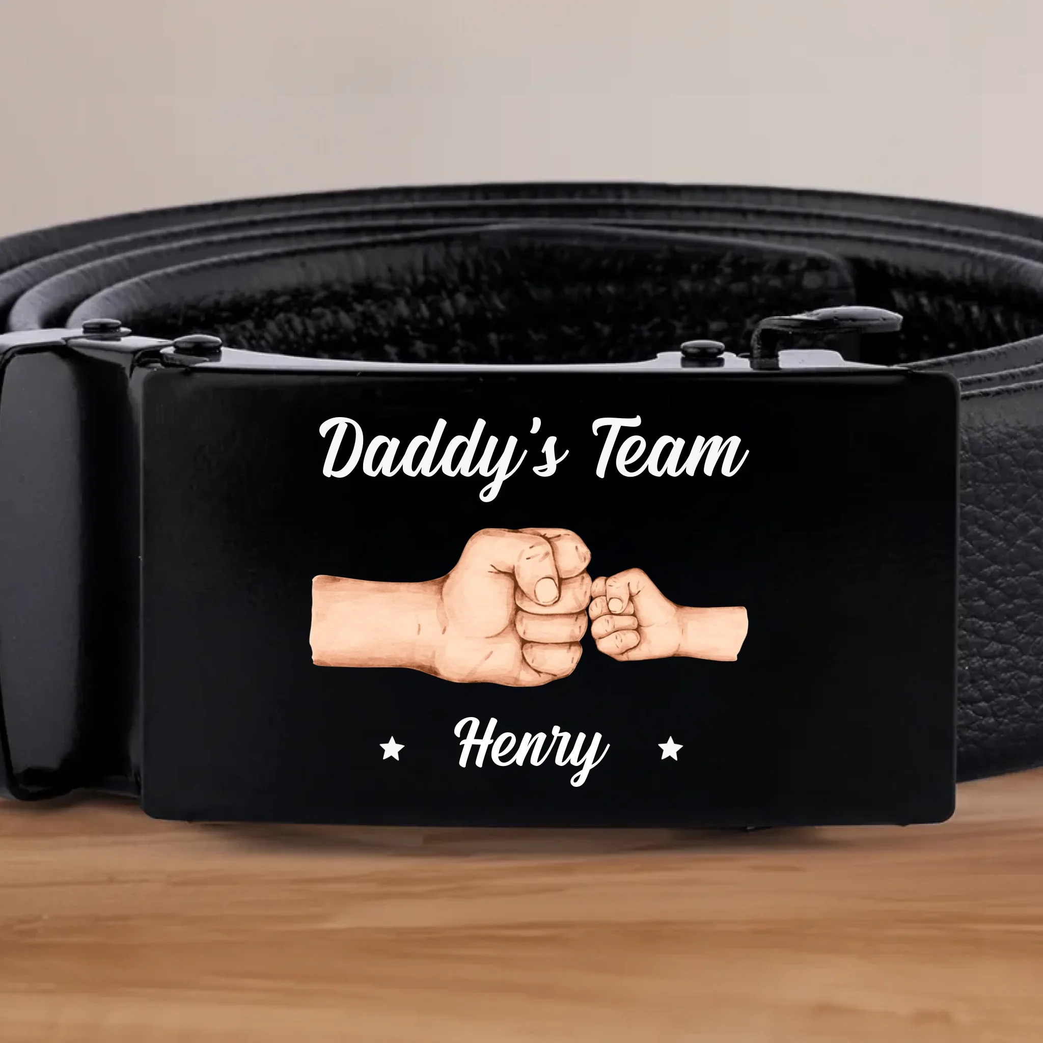 Squad Of Daddy - Family Personalized Custom Printed Belt Buckle - Father's Day, Gift For Dad, Grandpa - Robaser