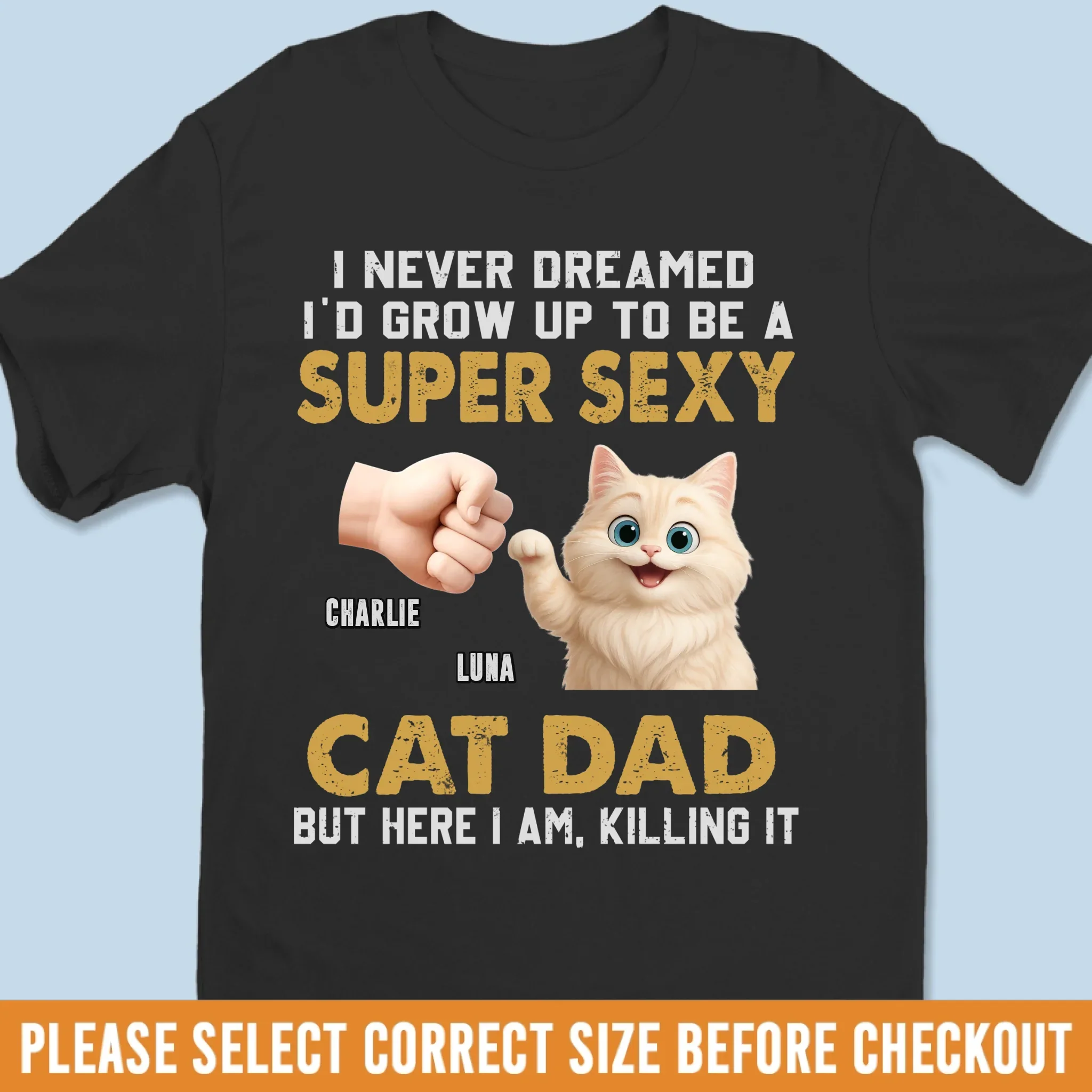 Custom Unisex T-shirt, Premium T-shirt, Hoodie - Personalized Christmas Birthday Gifts For Cat Lovers, Cat Mom And Dad - Fur Baby Spoiled Club - Robaser