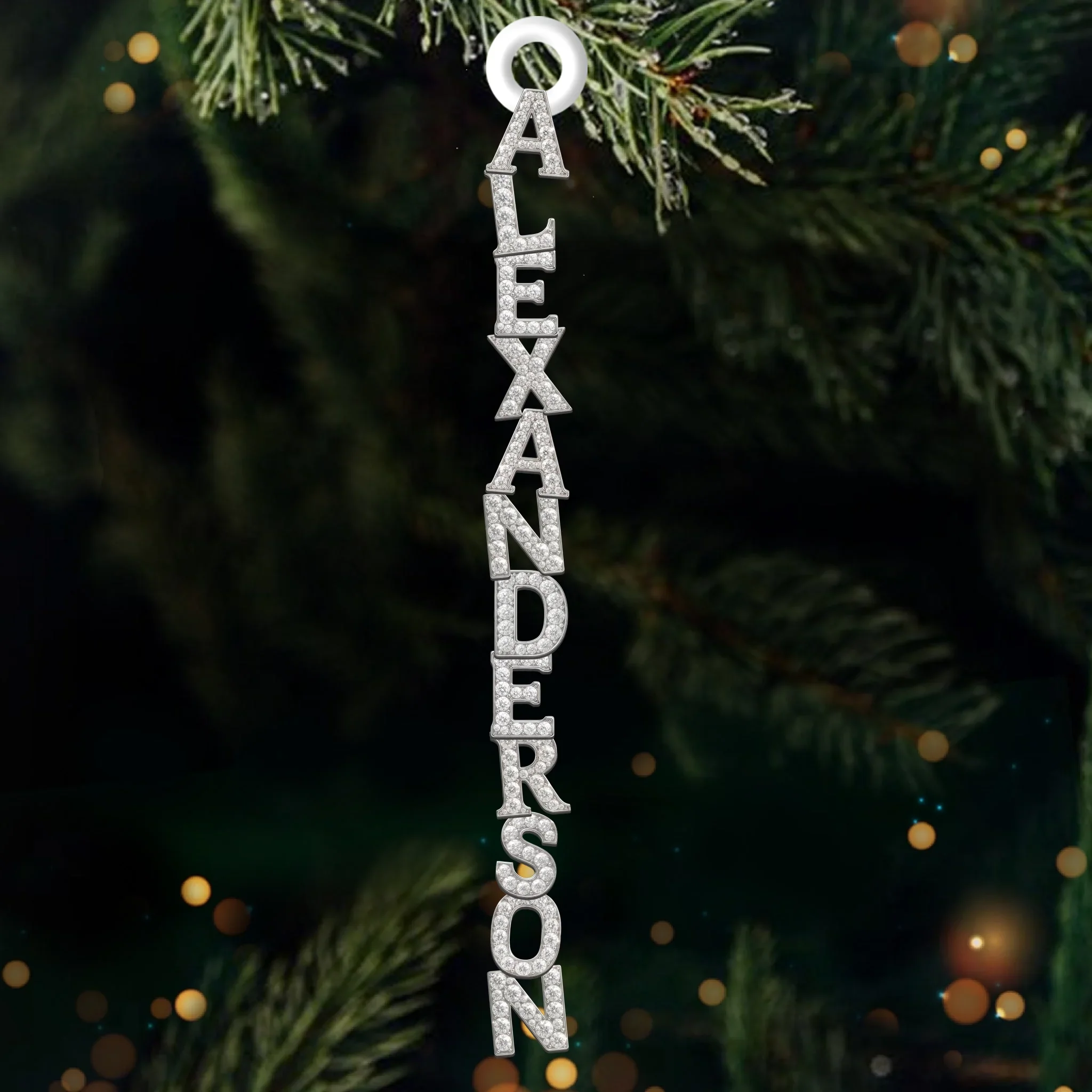 Custom Letter Wooden Ornament - Personalized Christmas Birthday Gifts For Mom, Dad, Brother, Sister, Kids - Gathered In Glitter And Love - Robaser