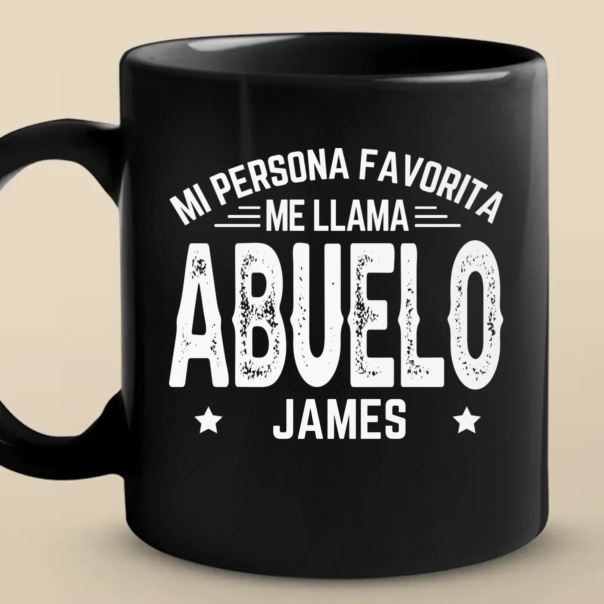 Taza Negra Personalizada - Regalos De Cumplea?os Personalizados Para Pap  , Abuelo - Mis Personas Favoritas Me Llaman Abuelo - Robaser