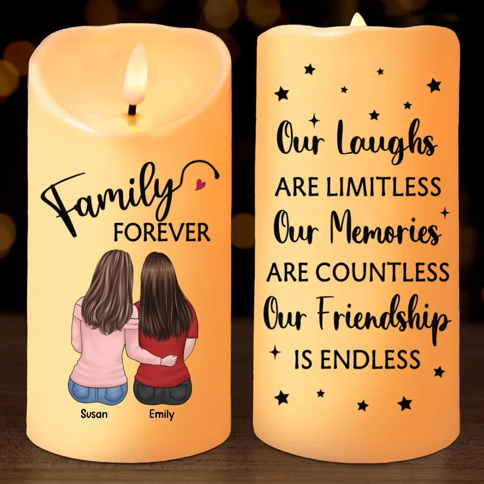 Together Is Our Favorite Place - Family Personalized Custom LED Candle - Christmas Gift For Family Members - Robaser