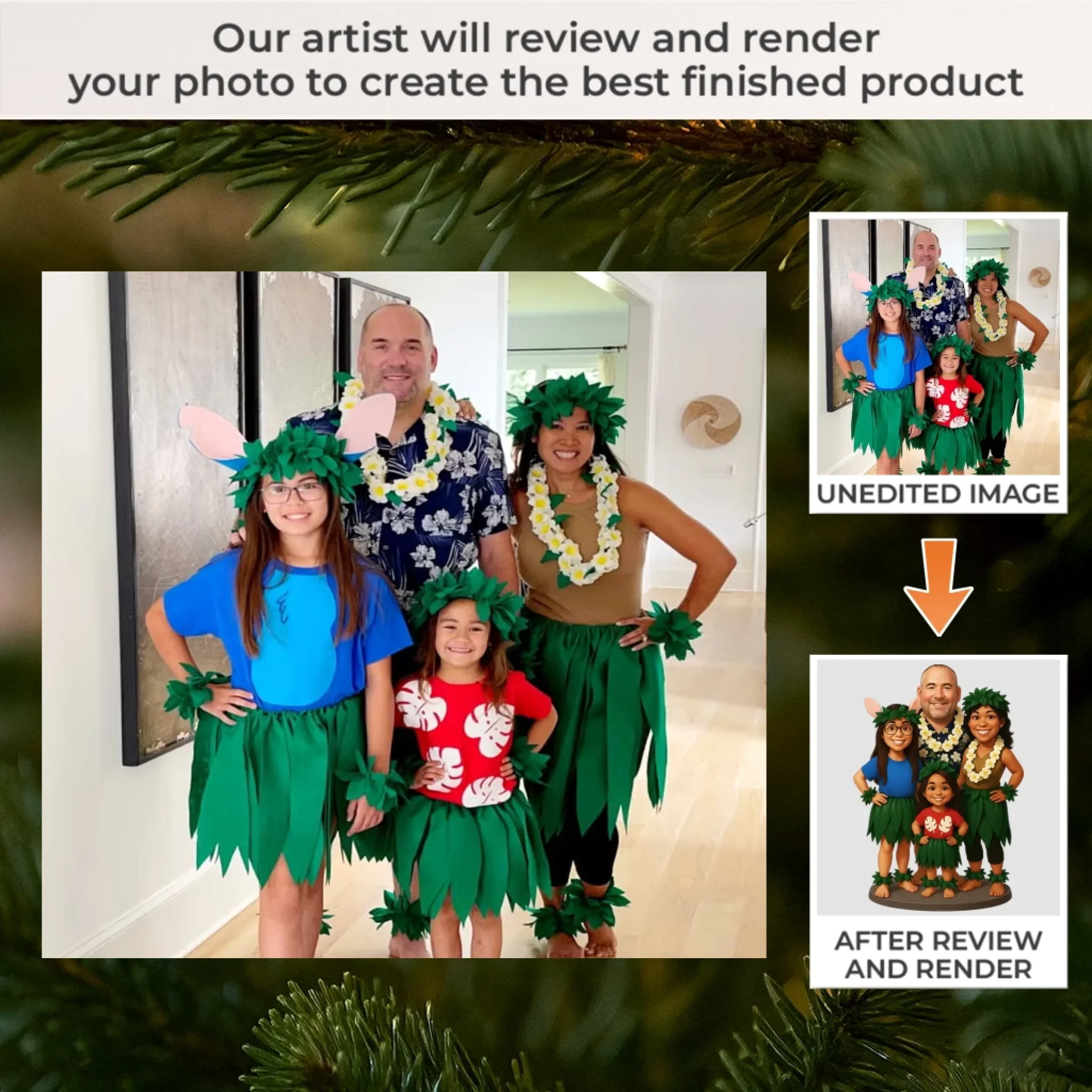 Custom Photo Acrylic Ornament - Personalized Christmas Birthday Gifts For Best Friends, Family, Coworker, Work Bestie, Husband And Wife, Dog Cat Lovers - Family Paradise Forever - Robaser