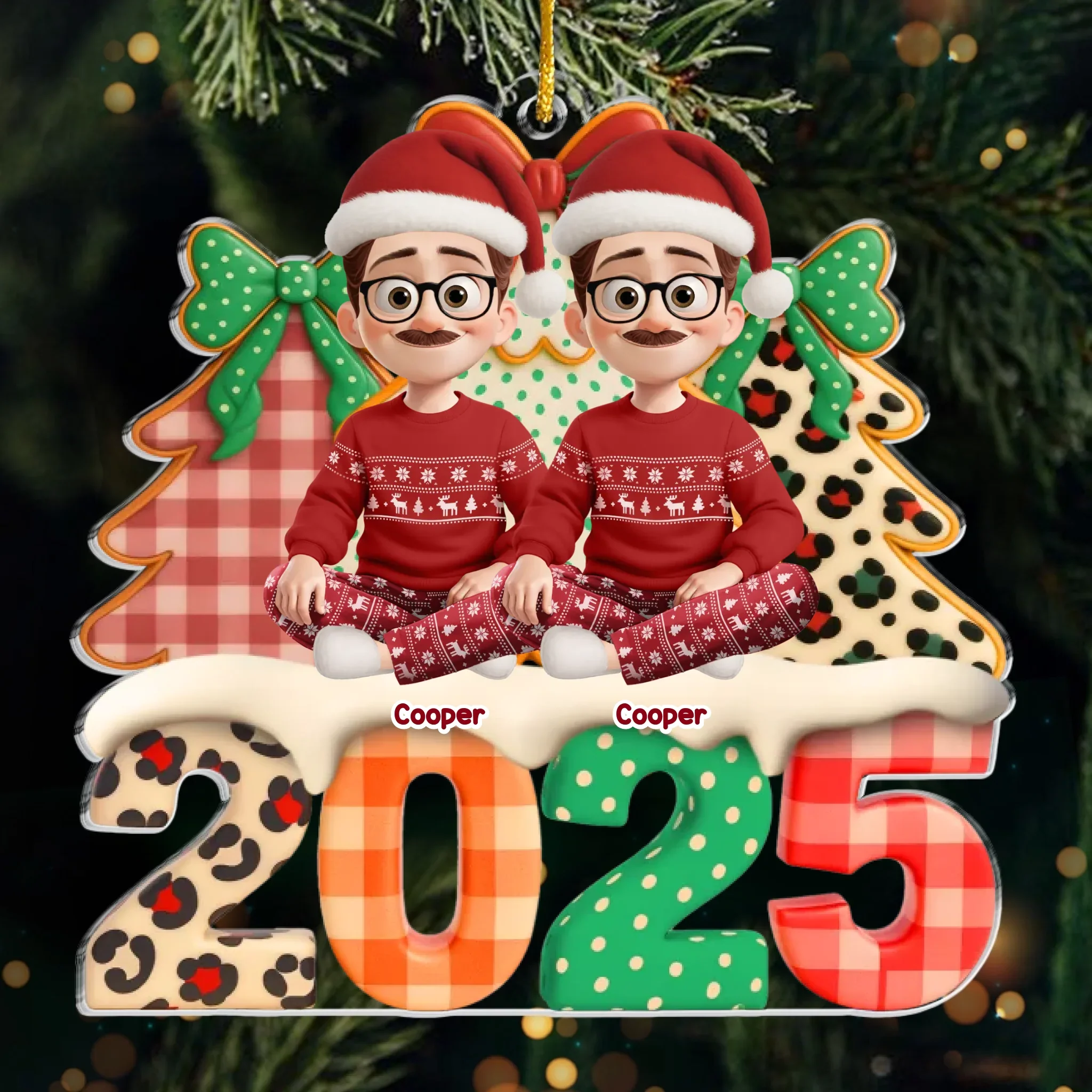 Custom Acrylic Ornament - Personalized Christmas Birthday Gifts For Family, Dog Cat Lovers - Pawfect Holiday Cheer - Robaser