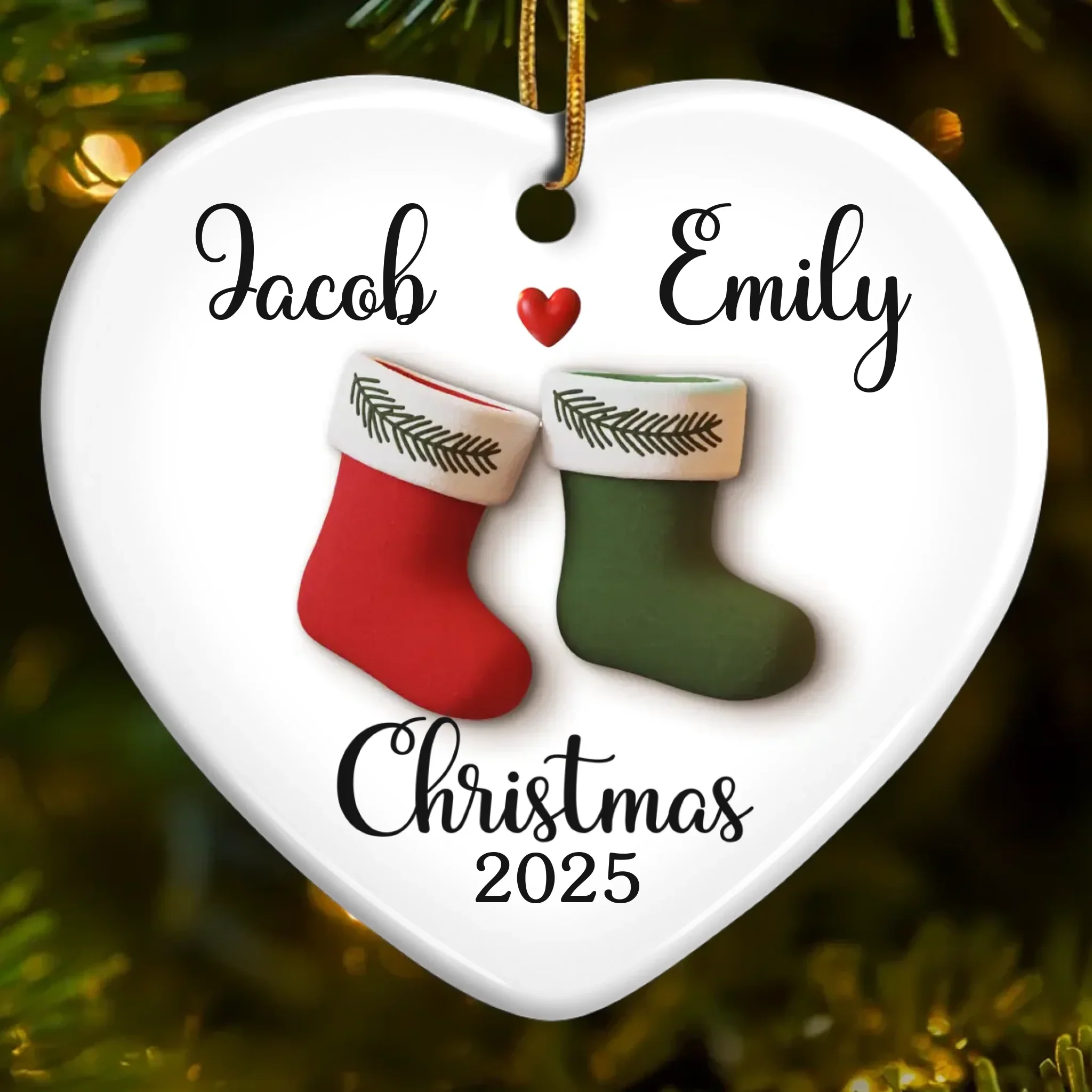 Custom Ceramic Ornament - Personalized Anniversary Christmas Wedding Gifts For Husband And Wife, Him And Her - You Are My Once In A Lifetime - Robaser