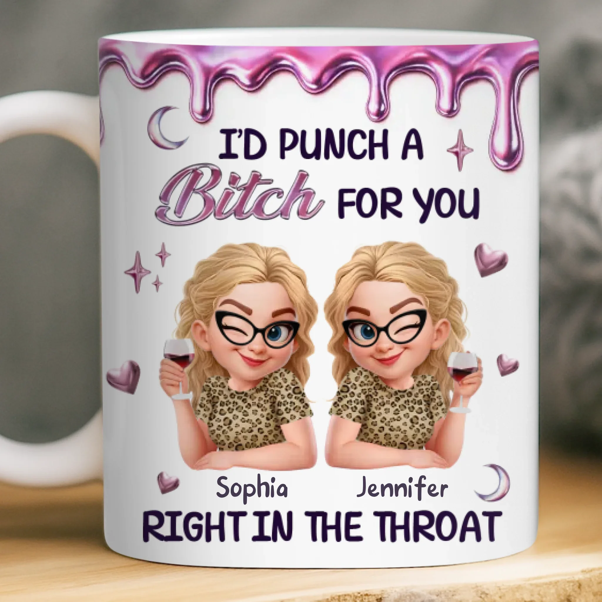 Custom Mug - Personalized Best Friend Birthday Gifts For Women, Besties, Sisters, BFF - Made For Each Laugh - Robaser