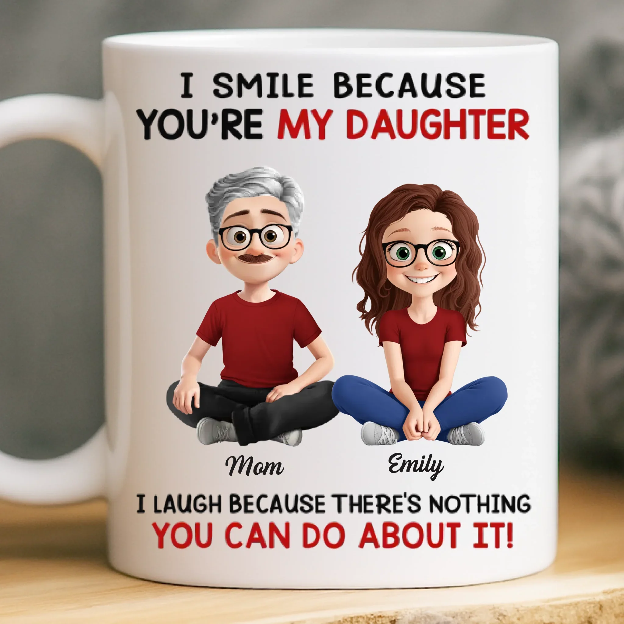 Custom Mug - Personalized Birthday Gifts For Mom, Dad, Daughter - Love Served Daily - Robaser