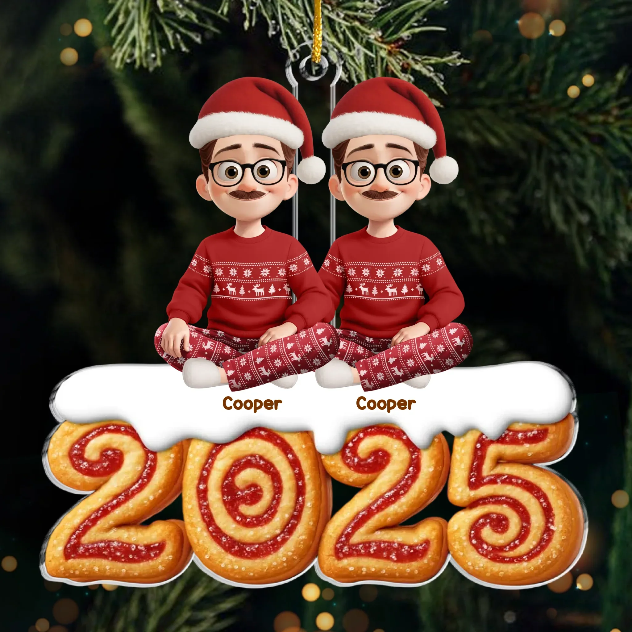 Custom Acrylic Ornament - Personalized Christmas Birthday Gifts For Family, Dog Cat Lovers - Together Our Happy Place - Robaser