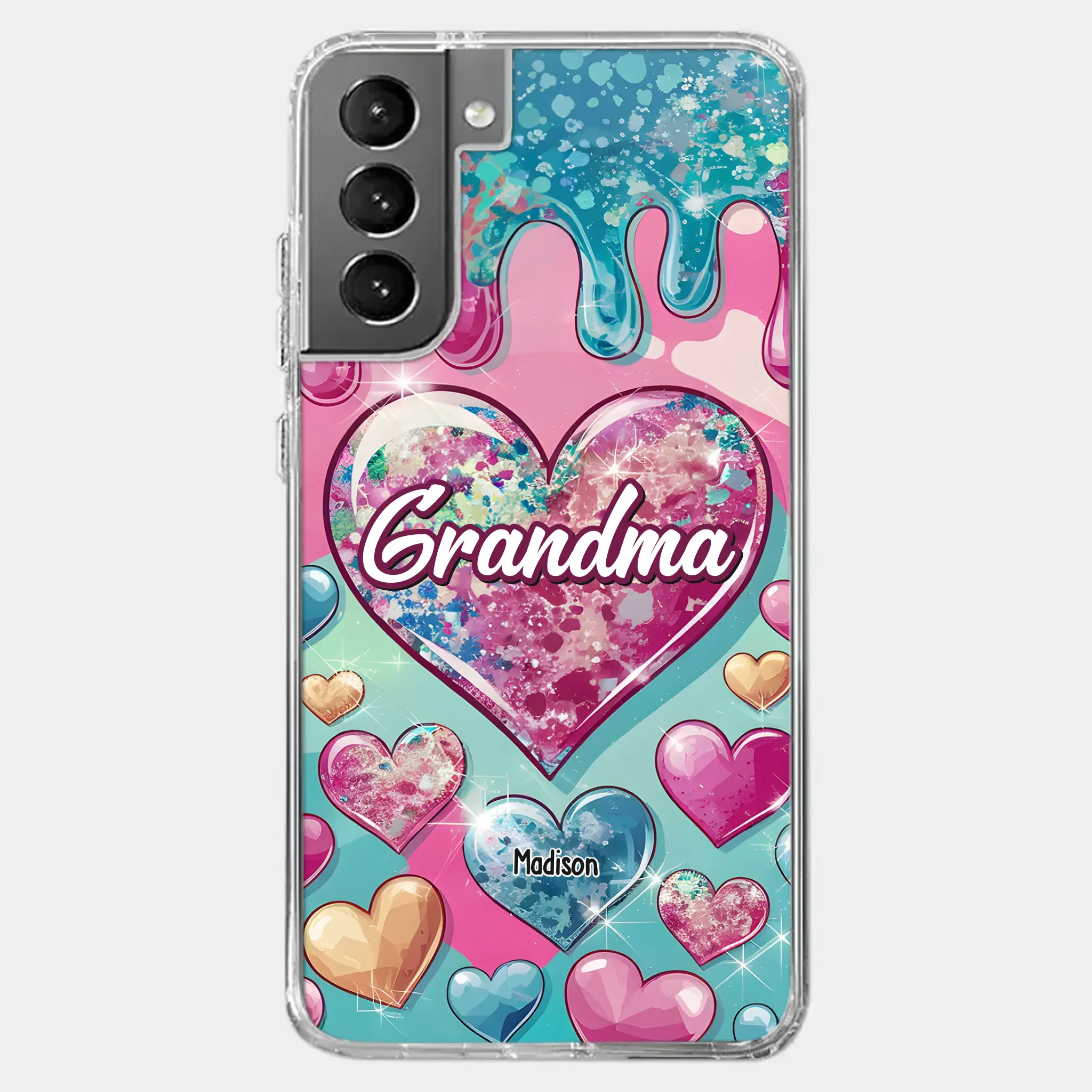 A Grandmother  s Heart Holds Forever Love - Family Personalized Custom 3D Inflated Effect Printed Clear Phone Case - Gift For Mom, Grandma - Robaser