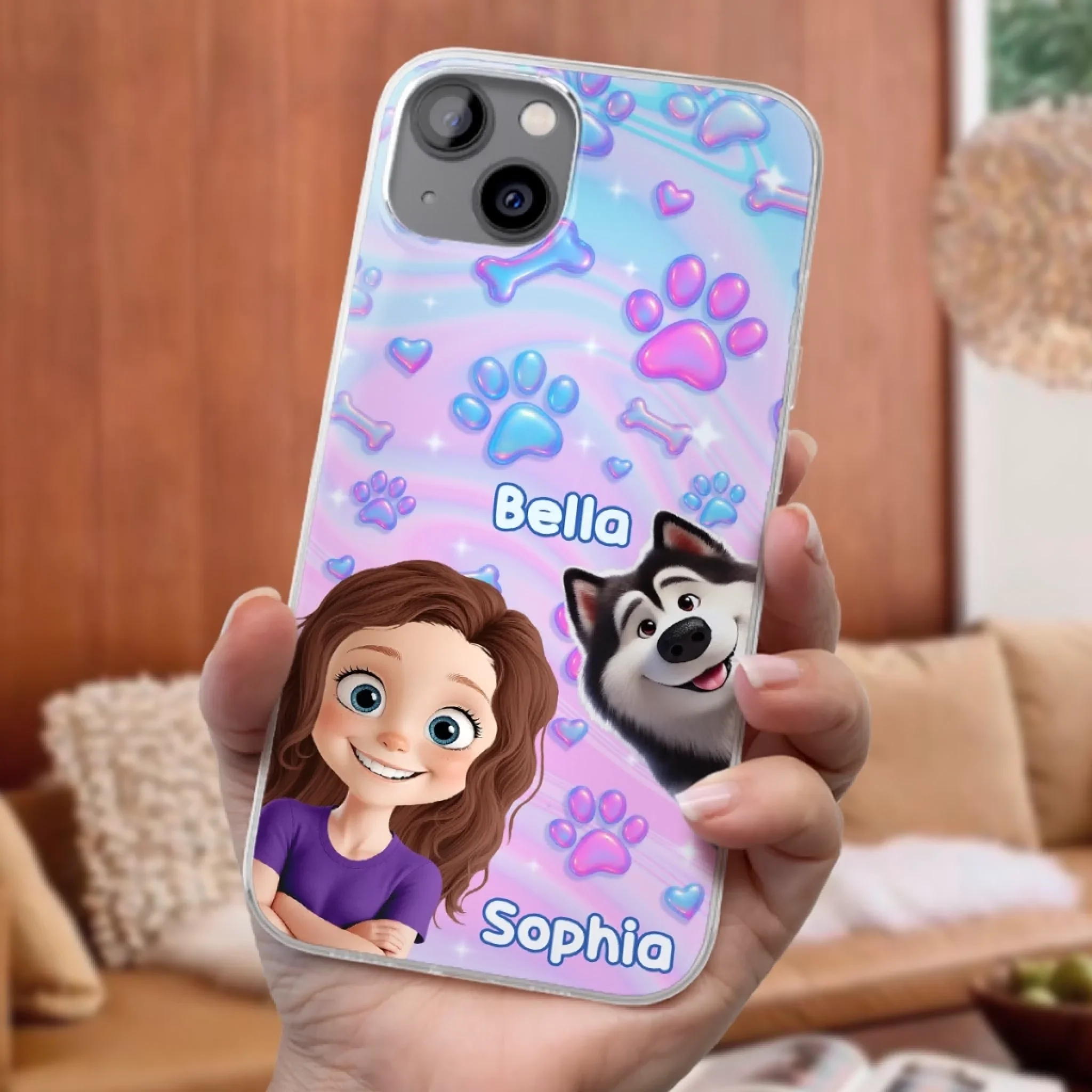 Custom Clear Phone Case - Personalized Birthday Gifts For Dog Lovers, Dog Dad And Mom - Pawfectly Yours - Robaser
