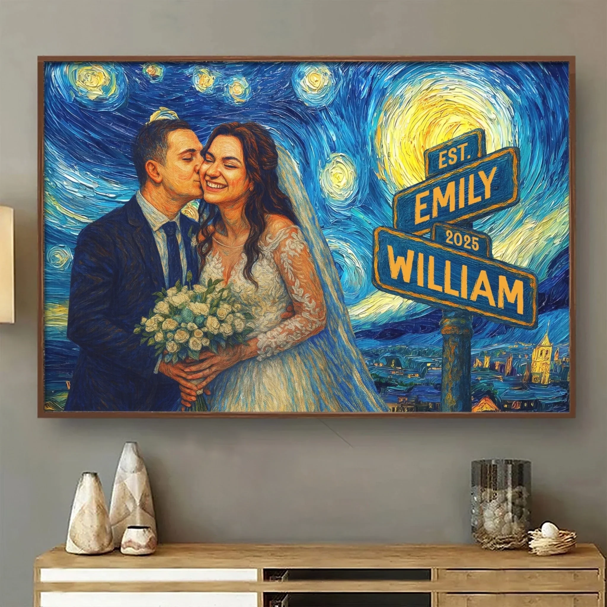 Custom Photo Horizontal Poster - Personalized Anniversary Wedding Gifts For Husband And Wife, Him And Her - Every Sunset With You - Robaser