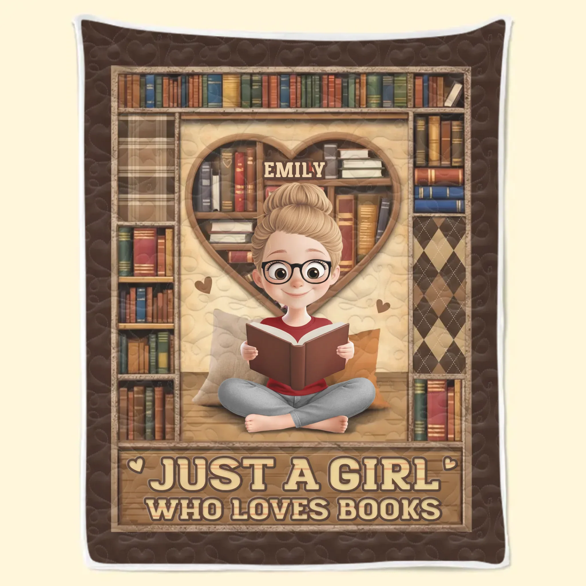 Custom Blanket - Personalized Bookish Gifts For Book Lovers, Bookworms, Readers - Book Love Never Ends - Robaser