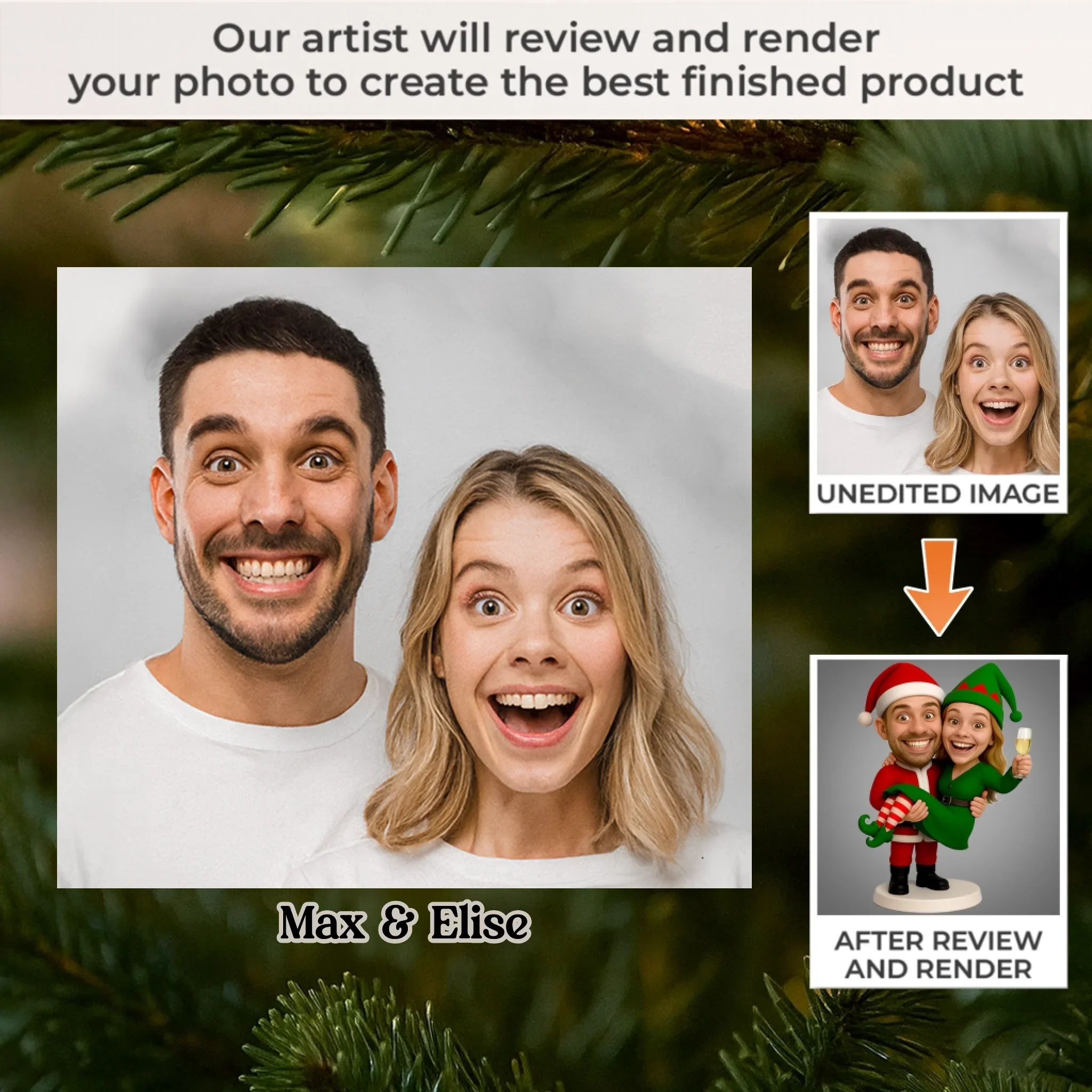 Custom Photo Acrylic Ornament - Personalized Anniversary Christmas Wedding Gifts For Husband And Wife, Him And Her - Jingle Until We Tingle - Robaser