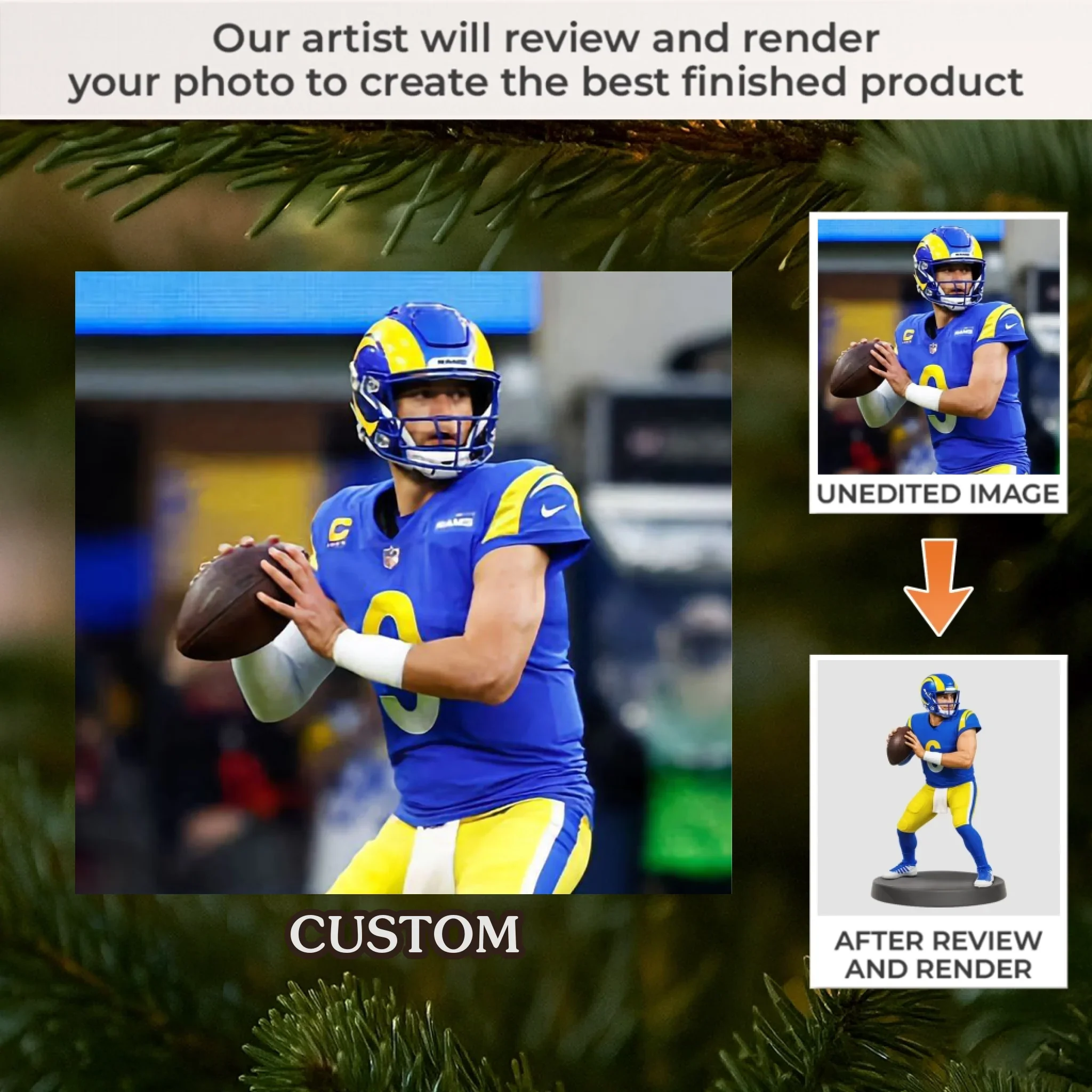 Custom Photo Acrylic Ornament - Personalized Christmas Birthday Sport Gifts For Sports Lovers - Every Sweat Drop Builds The Glory - Robaser