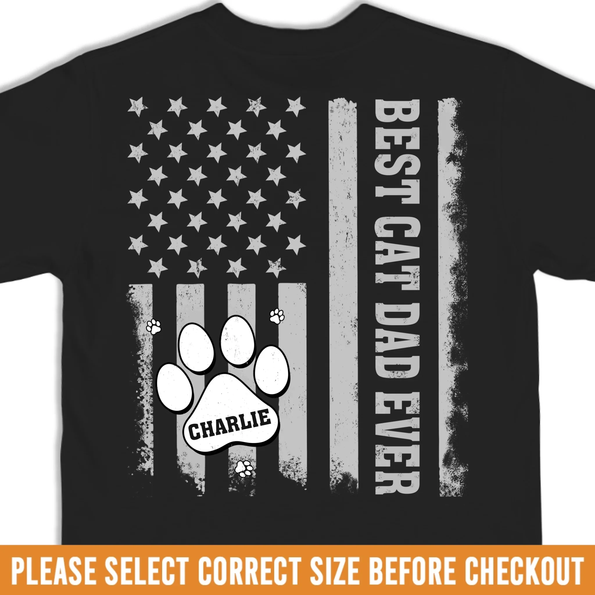 Custom Back Printed Unisex T-shirt, Premium T-shirt, Hoodie - Personalized Christmas Birthday Gifts For Cat Lovers, Cat Mom And Dad - The Real Furry Hero - Robaser