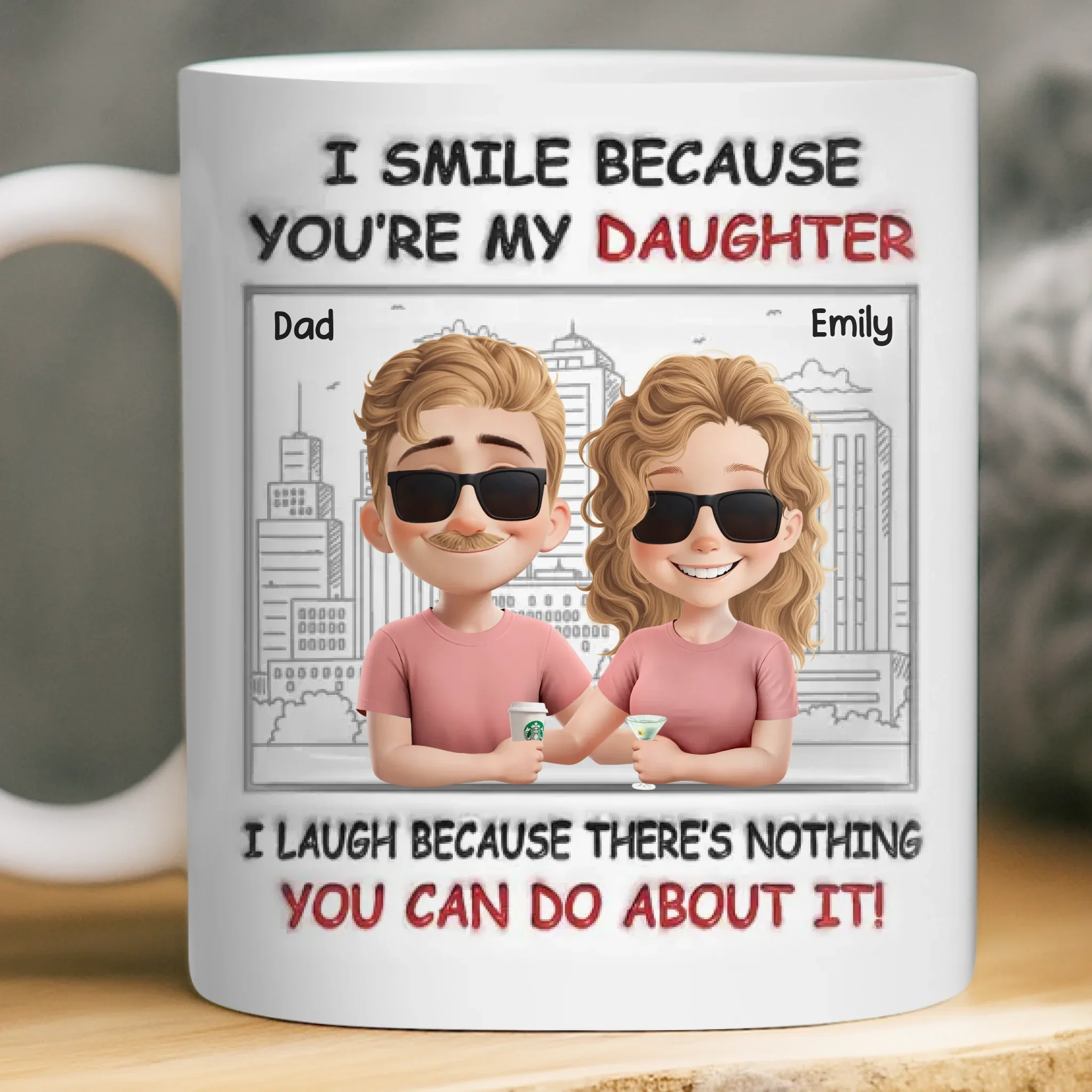 Custom Mug - Personalized Birthday Gifts For Dad,  Mom, Daughter - Hand In Hand Through Every Season - Robaser