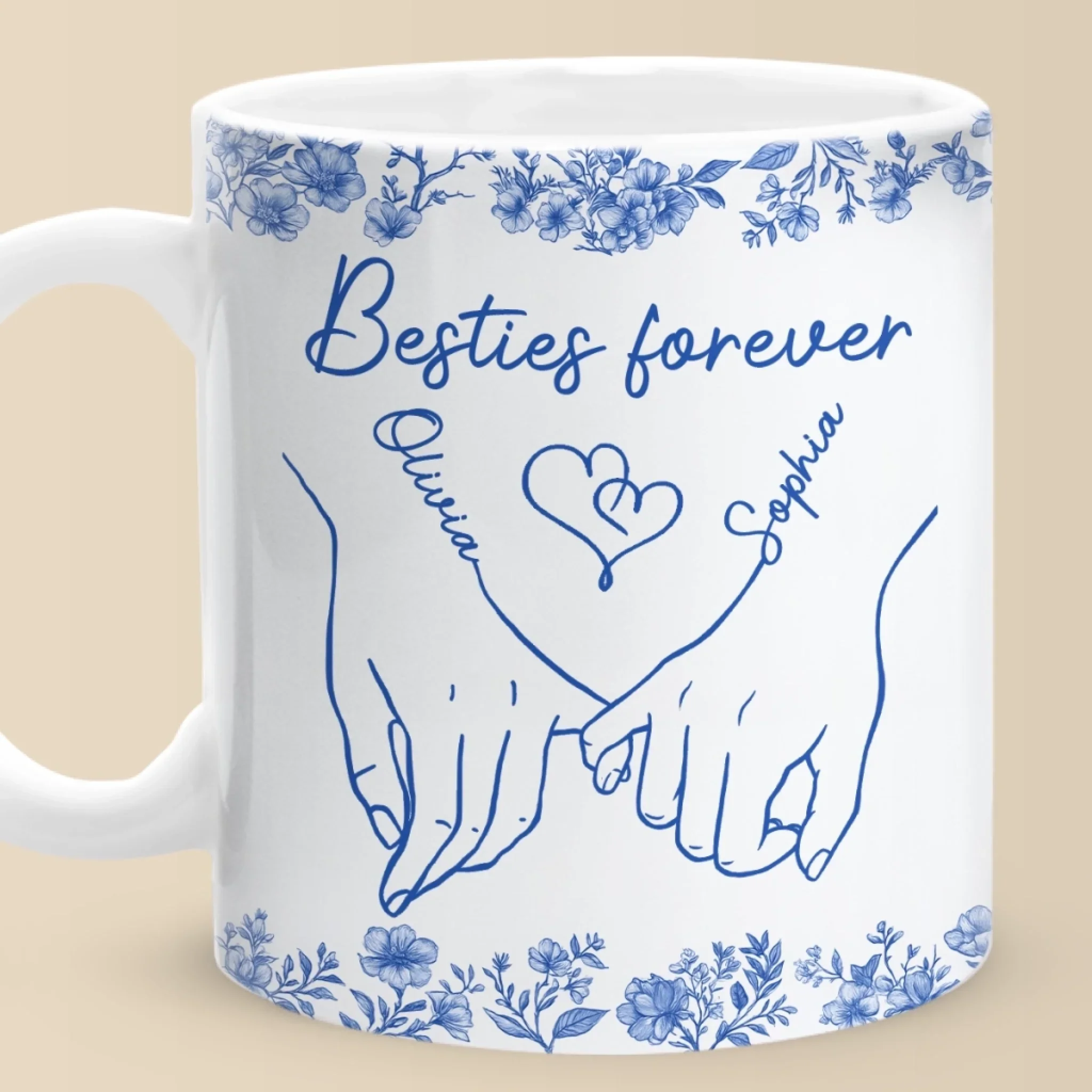 Custom Mug - Personalized Best Friend Birthday Gifts For Women - Laughing Together, Always - Robaser