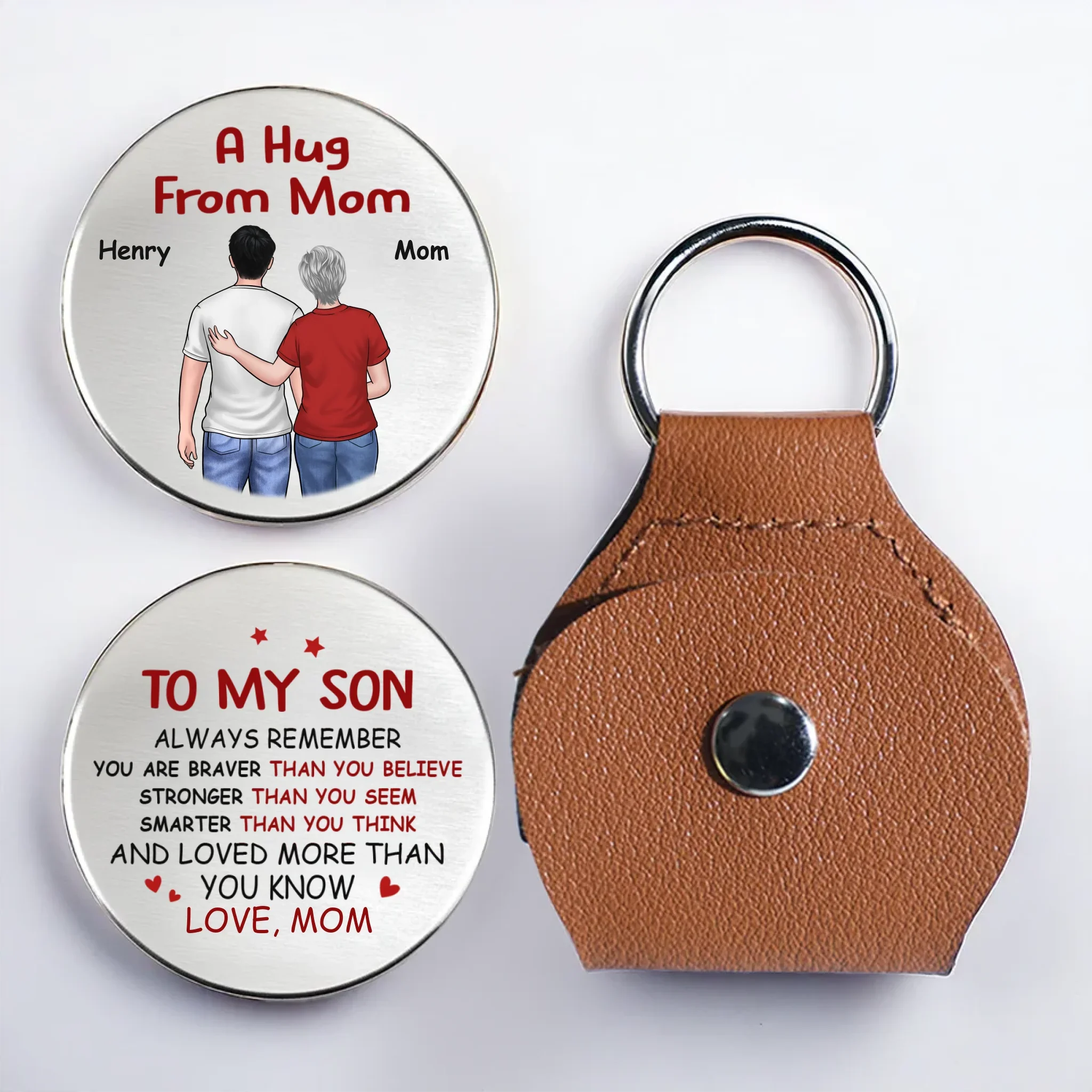 Custom Pocket Hug - Personalized Birthday Gifts For Mom, Son, Daughter - A Hug You Can Hold - Robaser