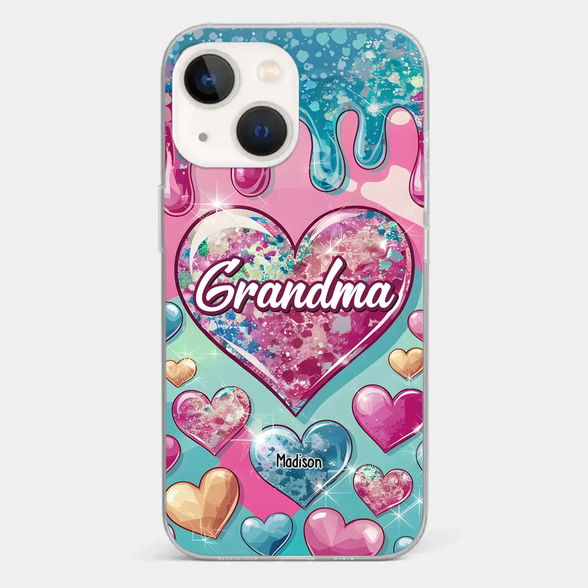 A Grandmother  s Heart Holds Forever Love - Family Personalized Custom 3D Inflated Effect Printed Clear Phone Case - Gift For Mom, Grandma - Robaser