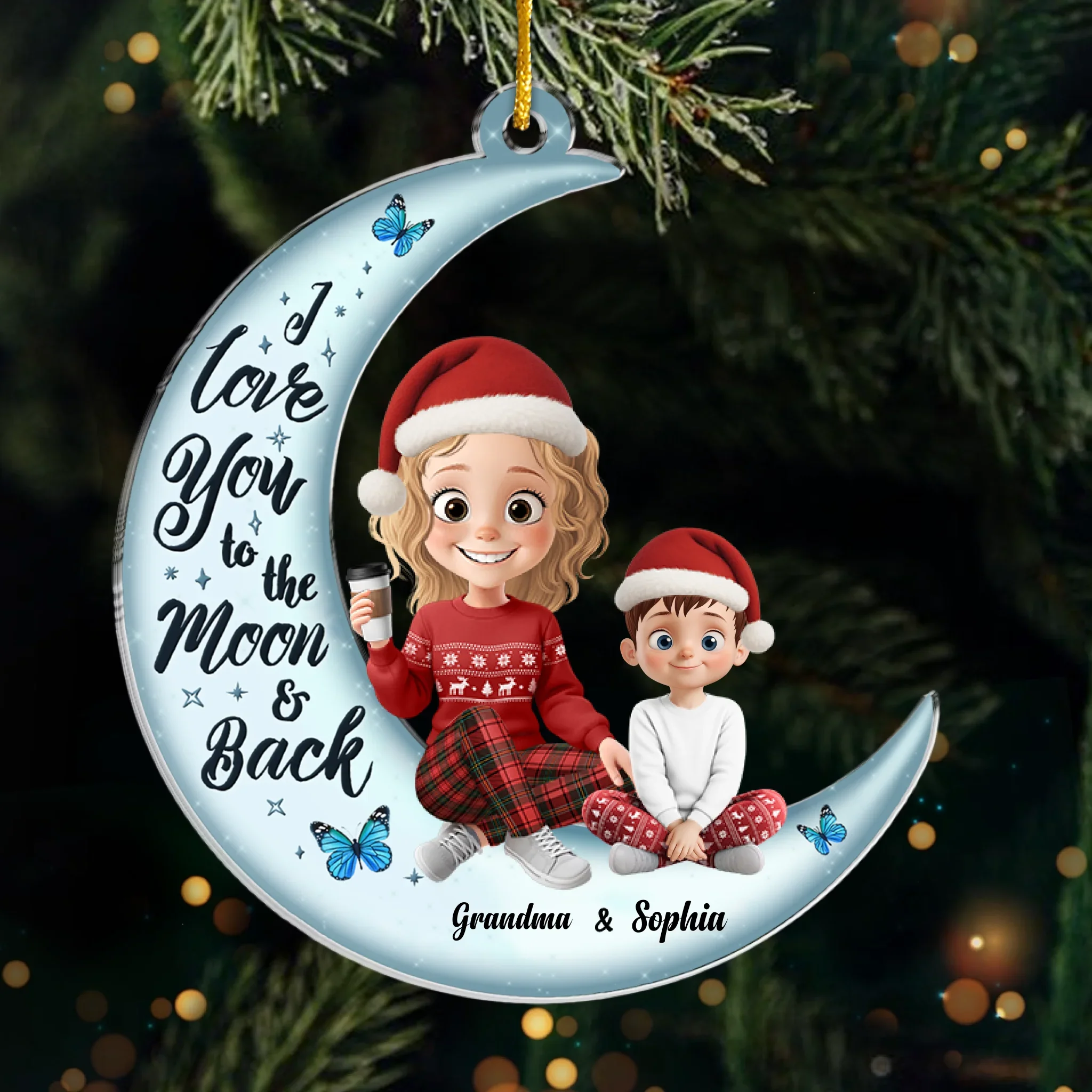 Custom Acrylic Ornament - Personalized Christmas Birthday Gifts For Mom, Grandma - Making Memories This Season - Robaser