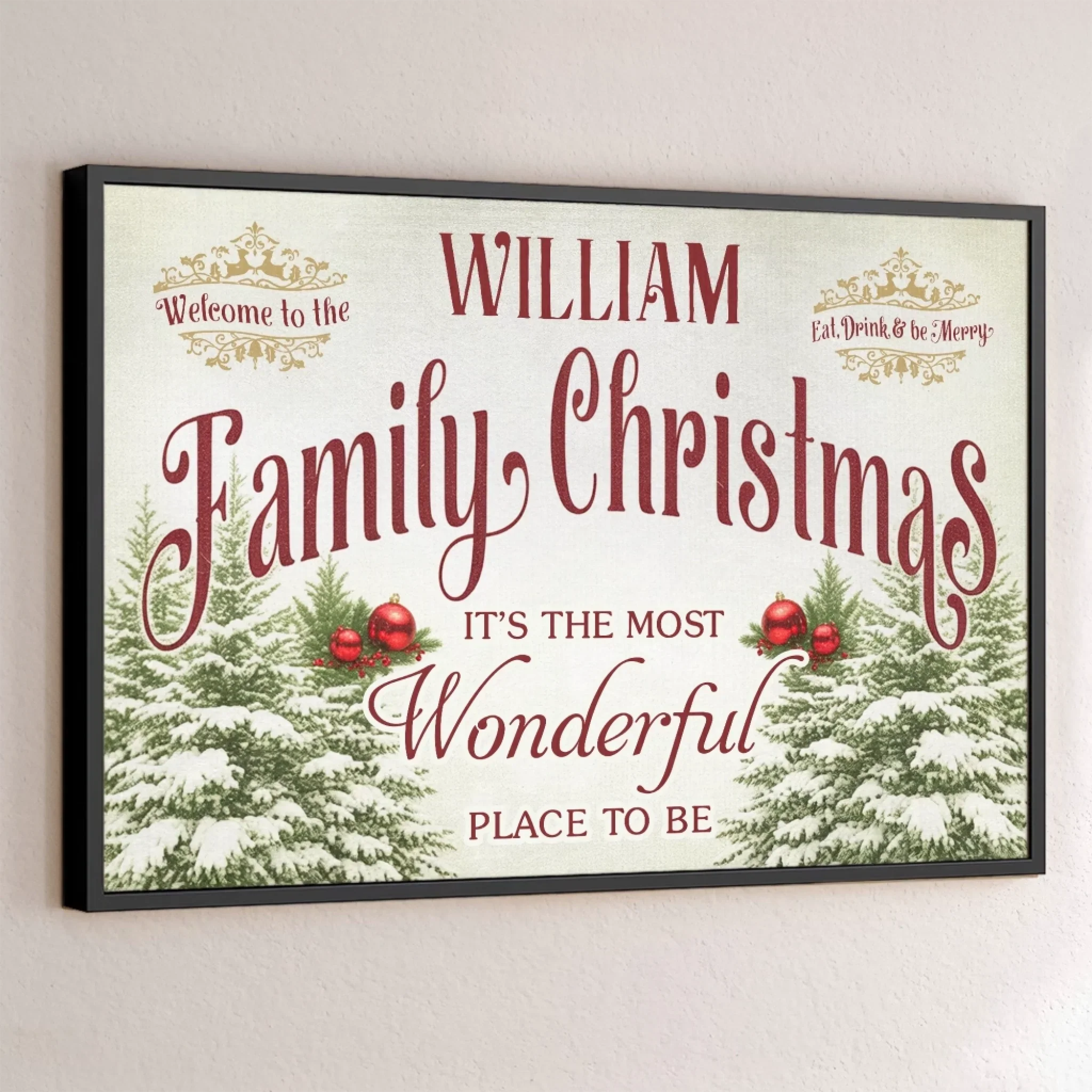 Custom Horizontal Poster - Personalized Christmas Birthday Gifts For Mom, Dad, Brother, Sister, Kids - Where Christmas Memories Never End - Robaser