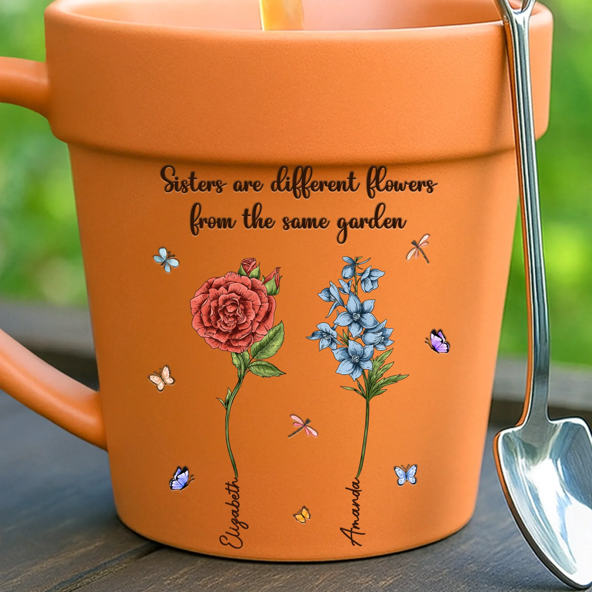 Custom Plant Pot Ceramic Mug - Personalized Best Friend Birthday Gifts For Women - You  re My Favorite Flower -  Flower Pot Mug - Robaser
