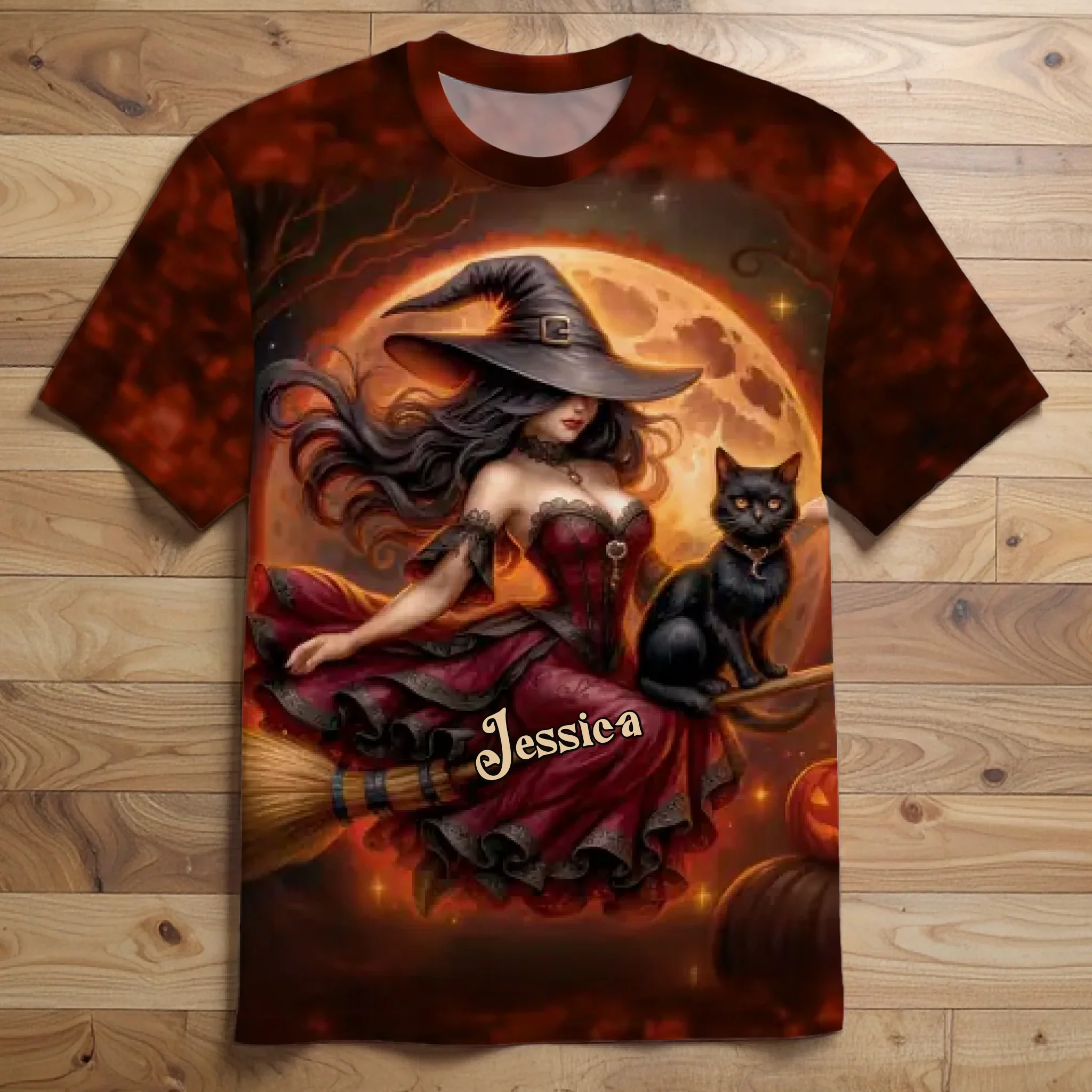 Custom Unisex T-shirt - Personalized Halloween Witchy Gifts For Women - Wickedly Good Vibes - Robaser