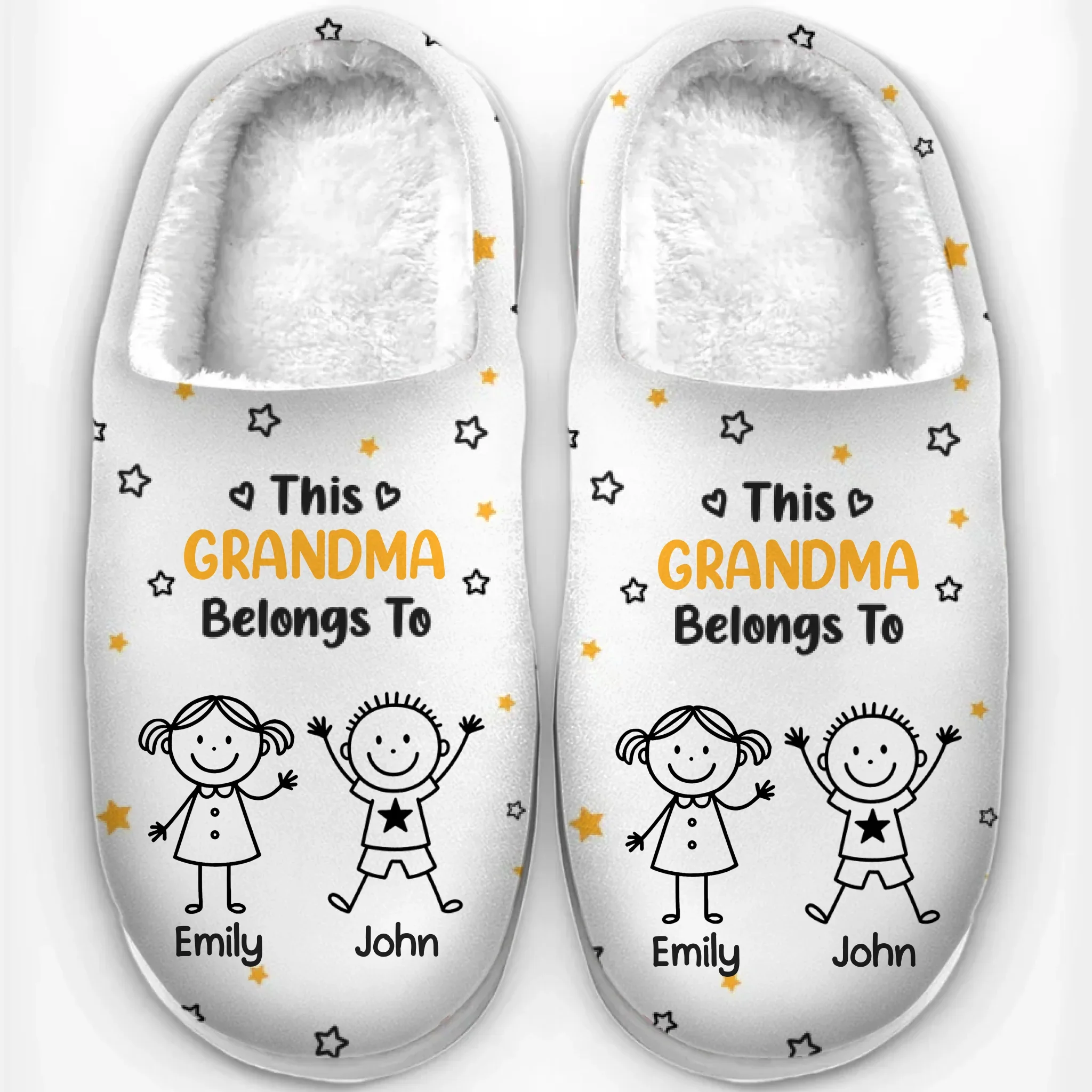 Custom Fluffy Slippers - Personalized Christmas Birthday Gifts For Mom, Dad, Grandma, Grandpa - Love Wrapped In Warmth - Robaser
