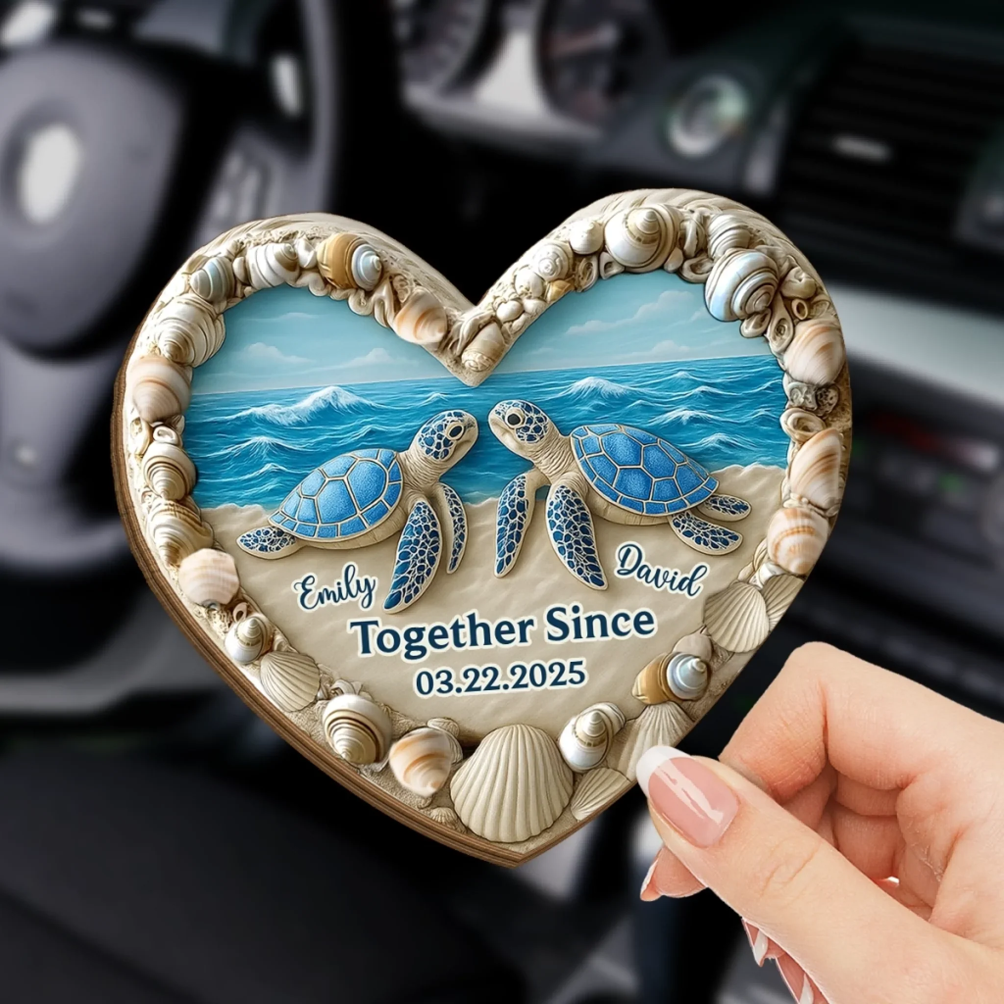 Custom Car Visor Clip - Personalized Anniversary Wedding Gifts For Husband And Wife, Him And Her - Love That  s Wild And Free - Robaser