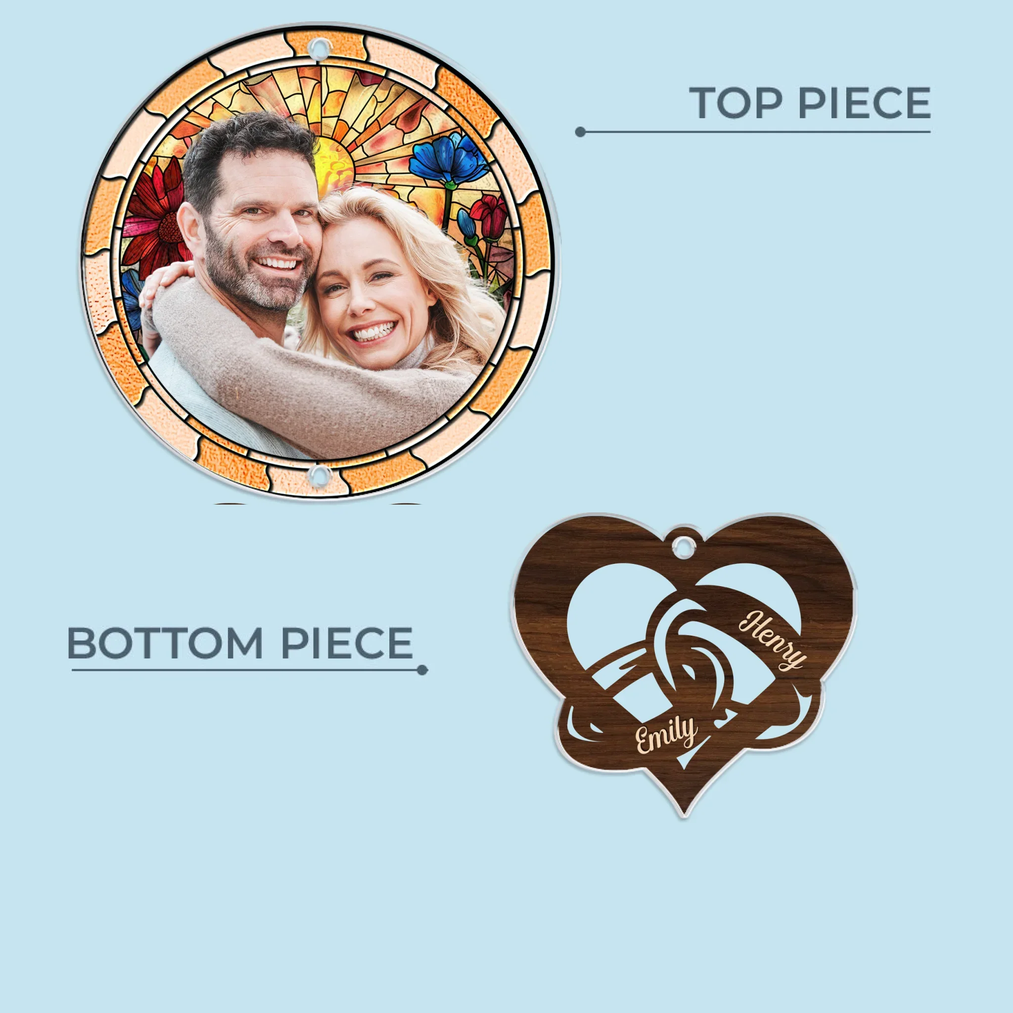 Custom Photo Wind Chime With Acrylic Charms - Personalized Anniversary Wedding Gifts For Husband And Wife, Him And Her - Still Not Sick Of You - Robaser