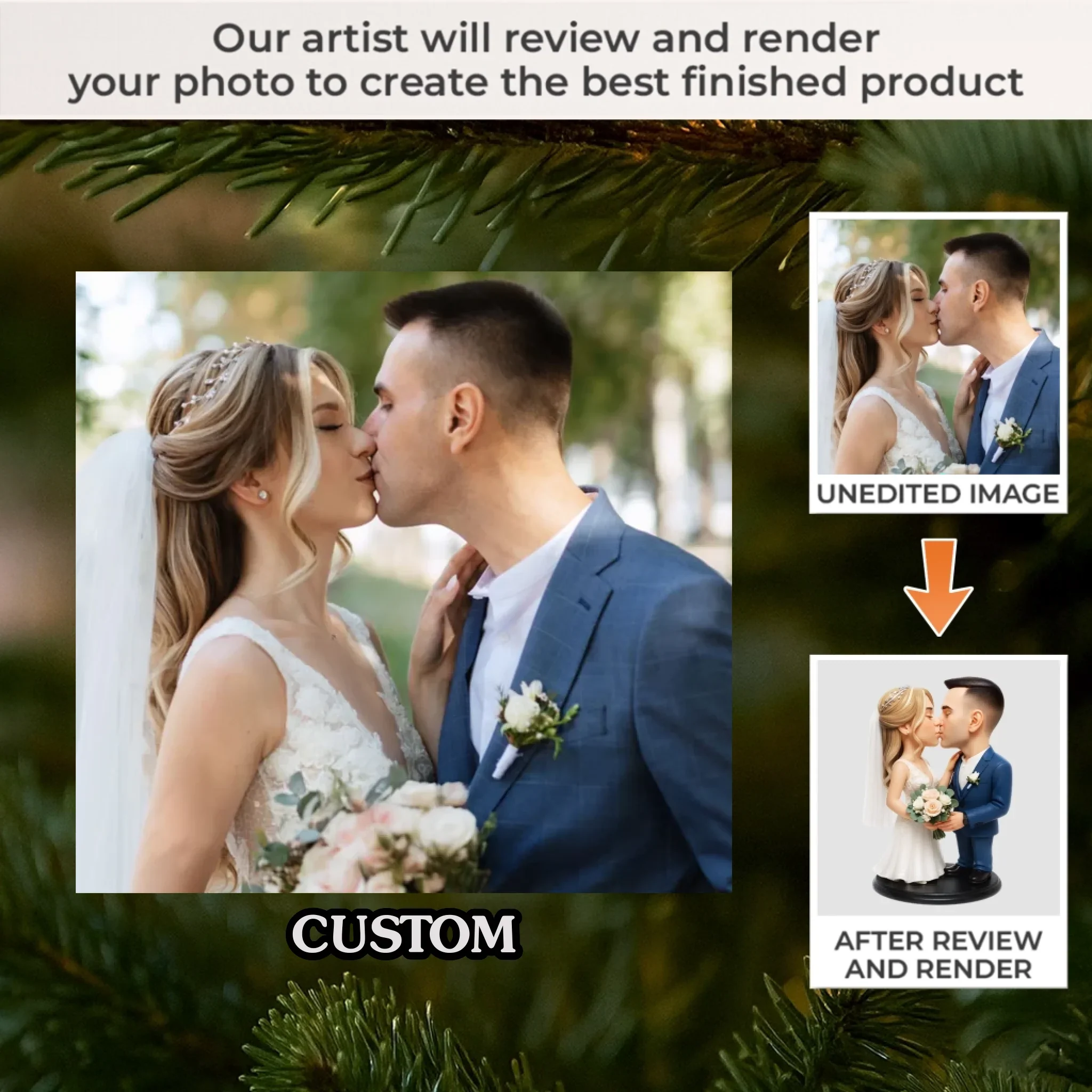 Custom Photo Acrylic Ornament - Personalized Engaged Anniversary Christmas Wedding Gifts For Husband And Wife, Him And Her - Constellations Aligned For Us - Robaser