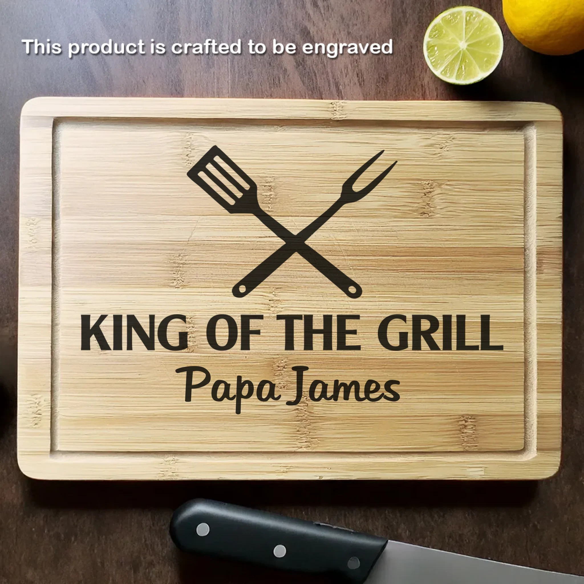 Where Taste Meets Tradition - Family Personalized Custom Engraved Wooden Cutting Board - Father's Day, Gift For Dad, Grandpa - Robaser
