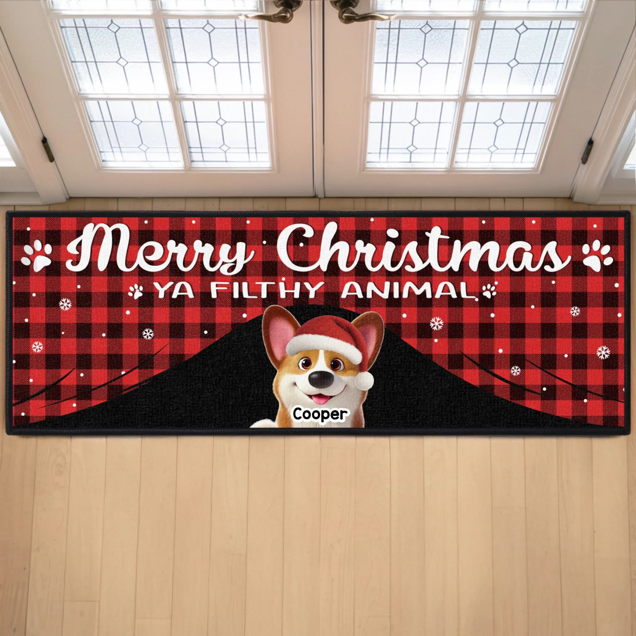 Custom Runner Rug - Personalized Christmas Birthday Gifts For Dog Cat Lovers, Dog Dad And Mom, Cat Owners - Home Of Happy Paws - Robaser