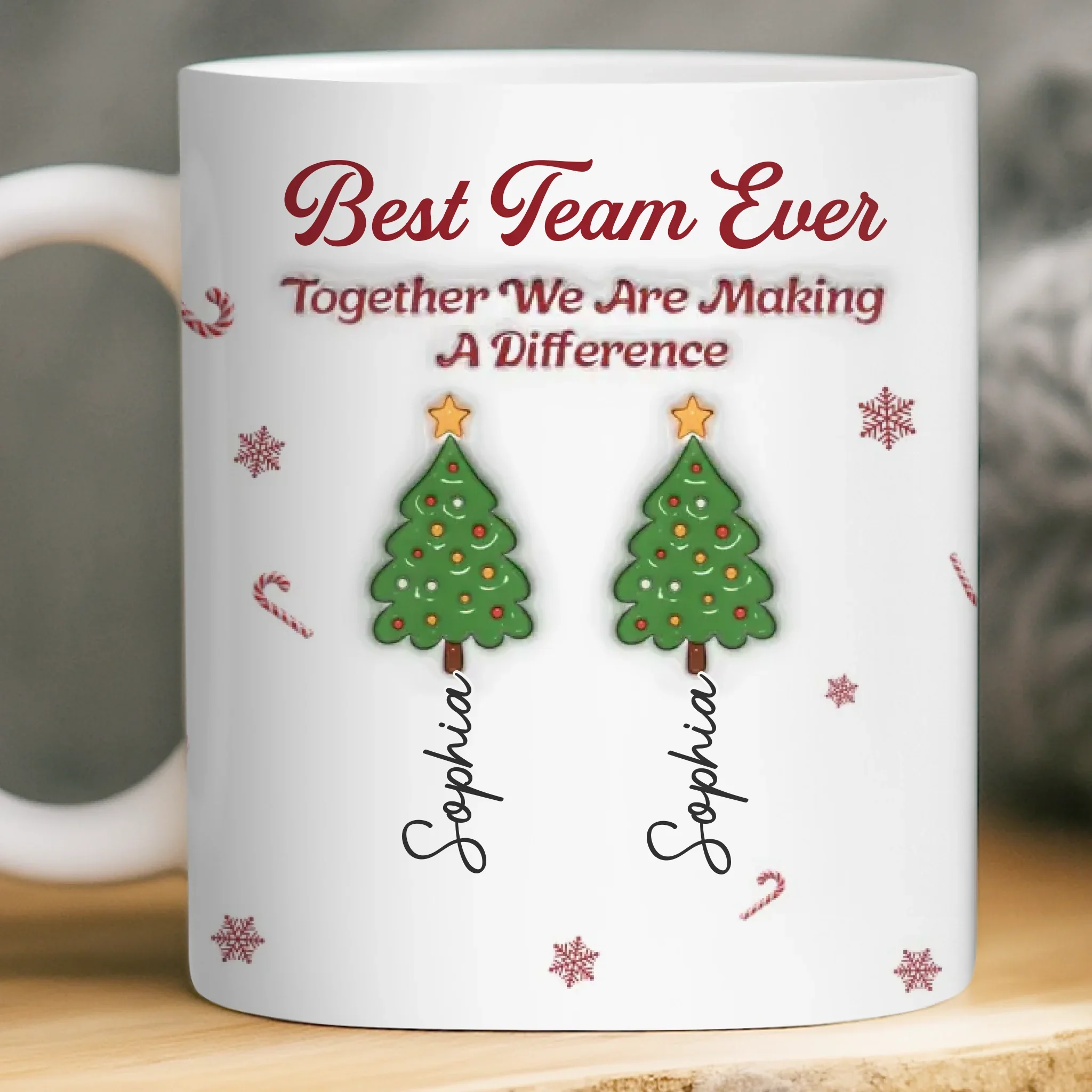 Custom Mug - Personalized Christmas Birthday Gifts For Coworker, Work Bestie - Better Together At Work - Robaser