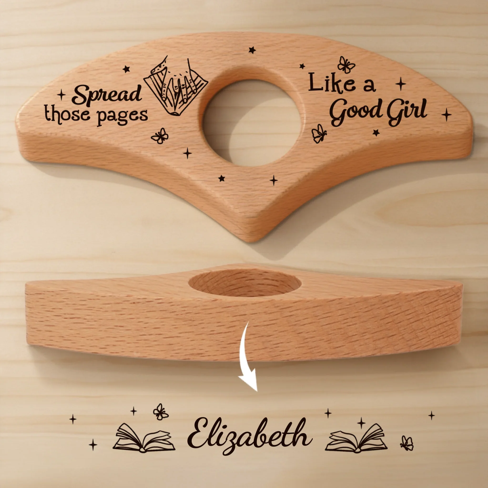 Custom Book Page Holder - Personalized Christmas Bookish Gifts For Book Lovers, Bookworms, Readers - Romance Readers Never Rest - Robaser